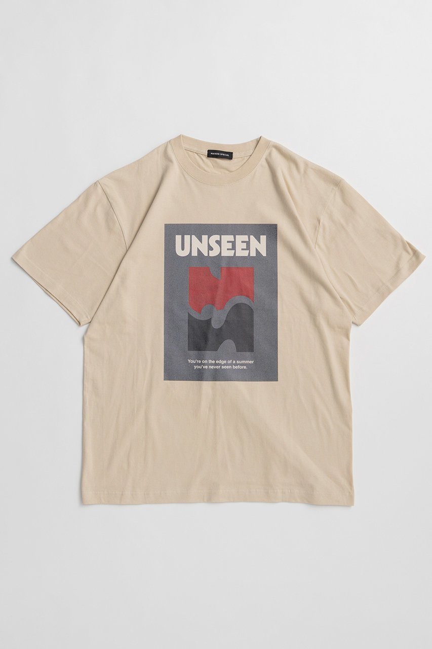 【メゾンスペシャル/MAISON SPECIAL】のUNSEEN Print T-Shirt/UNSEENプリントTシャツ インテリア・キッズ・メンズ・レディースファッション・服の通販 founy(ファニー) 　ファッション　Fashion　レディースファッション　Fashion for Women　トップス・カットソー　Cut & Sew Tops　シャツ・ブラウス・オフィスカジュアル　Elegant Blouses & Button-Ups　ロングTシャツ・Tシャツ　Longline T-Shirts & Tees　カットソー・ベーシックTシャツ　Cut-and-Sewn Tops / Stretch Tees & Basics　グラフィック　Graphic, Graphic Design　ショート　Short, Short Length　スリーブ　Sleeve, Long Sleeve / Short Sleeve　フロント　Front, Front Design　プリント　Print, Printed Pattern　今季　This Season, Current Season　新作・新入荷　New Arrivals / New In　CRM(クリーム)|ID: prp329100004932894 ipo3291000000037025611