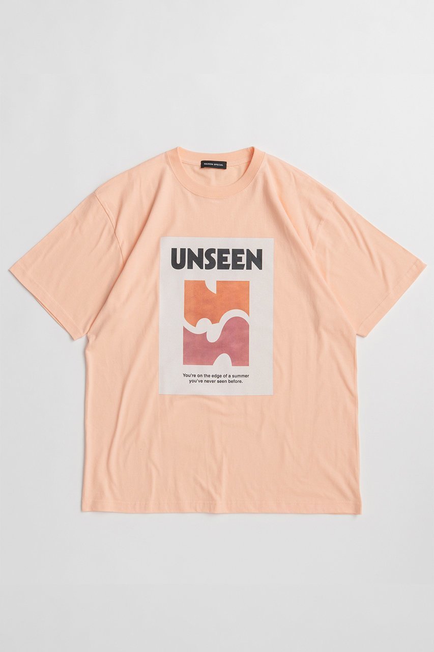 【メゾンスペシャル/MAISON SPECIAL】のUNSEEN Print T-Shirt/UNSEENプリントTシャツ インテリア・キッズ・メンズ・レディースファッション・服の通販 founy(ファニー) 　ファッション　Fashion　レディースファッション　Fashion for Women　トップス・カットソー　Cut & Sew Tops　シャツ・ブラウス・オフィスカジュアル　Elegant Blouses & Button-Ups　ロングTシャツ・Tシャツ　Longline T-Shirts & Tees　カットソー・ベーシックTシャツ　Cut-and-Sewn Tops / Stretch Tees & Basics　グラフィック　Graphic, Graphic Design　ショート　Short, Short Length　スリーブ　Sleeve, Long Sleeve / Short Sleeve　フロント　Front, Front Design　プリント　Print, Printed Pattern　今季　This Season, Current Season　新作・新入荷　New Arrivals / New In　S.PNK(スモーキーピンク)|ID: prp329100004932894 ipo3291000000037025612
