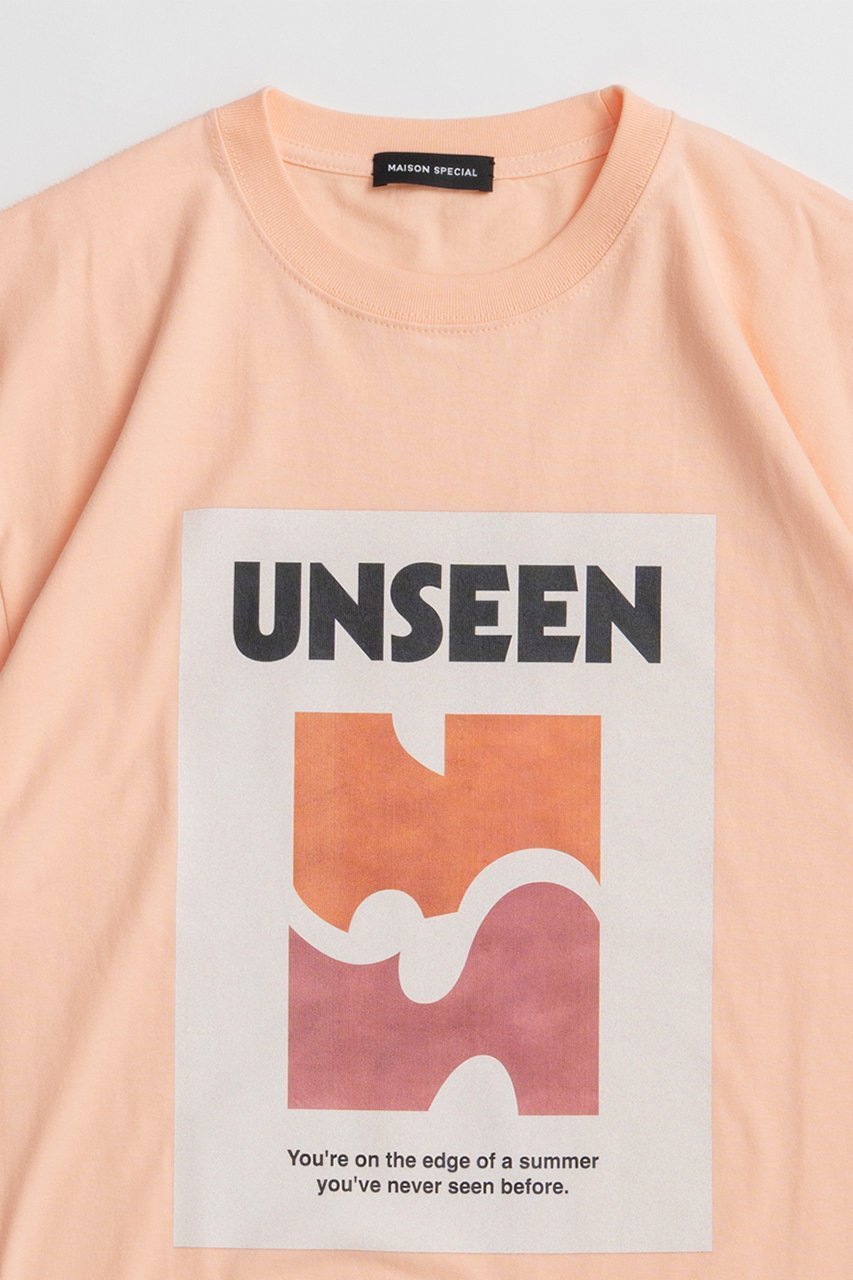 【メゾンスペシャル/MAISON SPECIAL】のUNSEEN Print T-Shirt/UNSEENプリントTシャツ 人気、トレンドファッション・服の通販 founy(ファニー) 　ファッション　Fashion　レディースファッション　Fashion for Women　トップス・カットソー　Cut & Sew Tops　シャツ・ブラウス・オフィスカジュアル　Elegant Blouses & Button-Ups　ロングTシャツ・Tシャツ　Longline T-Shirts & Tees　カットソー・ベーシックTシャツ　Cut-and-Sewn Tops / Stretch Tees & Basics　グラフィック　Graphic, Graphic Design　ショート　Short, Short Length　スリーブ　Sleeve, Long Sleeve / Short Sleeve　フロント　Front, Front Design　プリント　Print, Printed Pattern　今季　This Season, Current Season　新作・新入荷　New Arrivals / New In　other-2|ID: prp329100004932894 ipo3291000000037025613