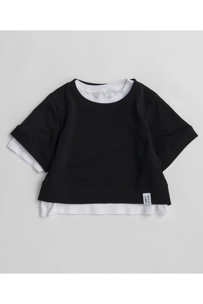 【メゾンスペシャル/MAISON SPECIAL】のFrench Terry Layered Set T-Shirt/裏毛レイヤードセットTEE インテリア・キッズ・メンズ・レディースファッション・服の通販 founy(ファニー) 　ファッション　Fashion　レディースファッション　Fashion for Women　トップス・カットソー　Cut & Sew Tops　シャツ・ブラウス・オフィスカジュアル　Elegant Blouses & Button-Ups　ロングTシャツ・Tシャツ　Longline T-Shirts & Tees　カットソー・ベーシックTシャツ　Cut-and-Sewn Tops / Stretch Tees & Basics　カットソー　Cut and Sewn Top　ショート　Short, Short Length　スリーブ　Sleeve, Long Sleeve / Short Sleeve　パターン　Pattern, Design Print　今季　This Season, Current Season　新作・新入荷　New Arrivals / New In　BLK(ブラック)|ID: prp329100004932896 ipo3291000000037025628