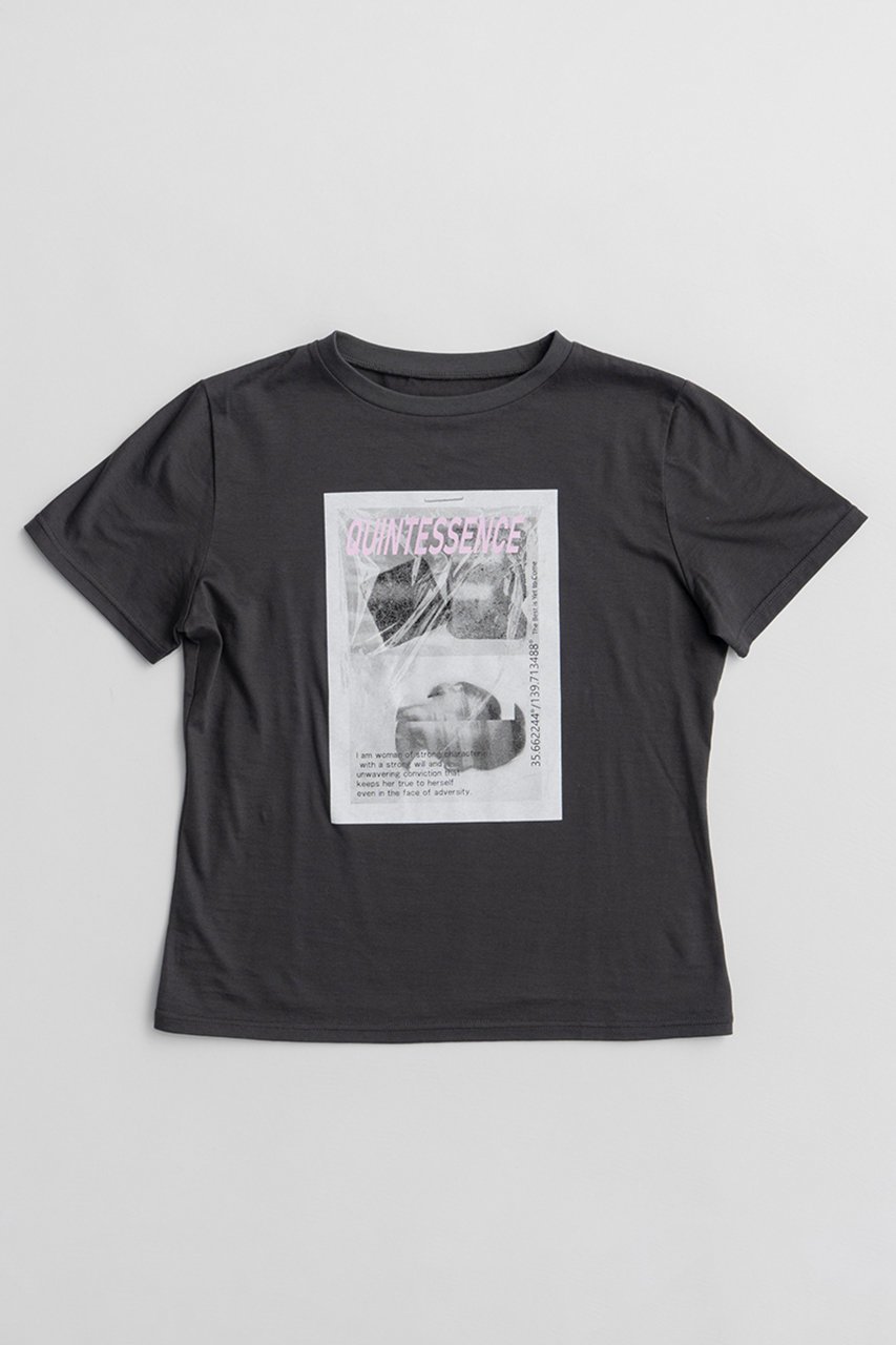 【メゾンスペシャル/MAISON SPECIAL】のQUINTESSENCE Print T-Shirt/QUINTESSENCEプリントTEE 人気、トレンドファッション・服の通販 founy(ファニー) 　ファッション　Fashion　レディースファッション　Fashion for Women　トップス・カットソー　Cut & Sew Tops　シャツ・ブラウス・オフィスカジュアル　Elegant Blouses & Button-Ups　ロングTシャツ・Tシャツ　Longline T-Shirts & Tees　カットソー・ベーシックTシャツ　Cut-and-Sewn Tops / Stretch Tees & Basics　グラフィック　Graphic, Graphic Design　ショート　Short, Short Length　スリーブ　Sleeve, Long Sleeve / Short Sleeve　デニム　Denim, Jeans Material　プリント　Print, Printed Pattern　新作・新入荷　New Arrivals / New In　 other-1|ID: prp329100004932898 ipo3291000000037025639