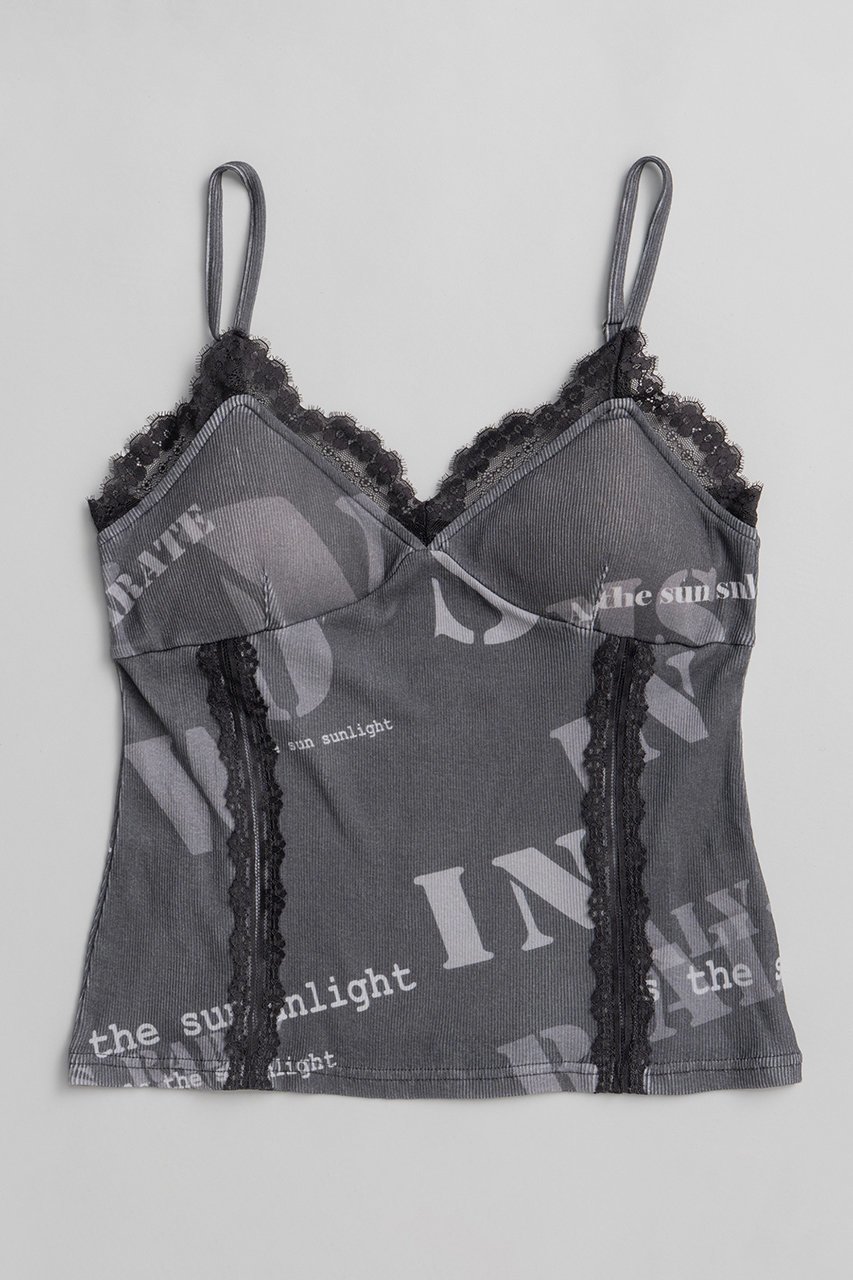 【メゾンスペシャル/MAISON SPECIAL】のCup-In Print Cami/カップインプリントキャミ インテリア・キッズ・メンズ・レディースファッション・服の通販 founy(ファニー) 　ファッション　Fashion　レディースファッション　Fashion for Women　トップス・カットソー　Cut & Sew Tops　キャミソール&ノースリーブ　Camisoles & Sleeveless Tops　シャツ・ブラウス・オフィスカジュアル　Elegant Blouses & Button-Ups　ロングTシャツ・Tシャツ　Longline T-Shirts & Tees　カットソー・ベーシックTシャツ　Cut-and-Sewn Tops / Stretch Tees & Basics　おすすめ　Recommended / Our Picks　インナー　Innerwear　キャミソール　Camisole, Spaghetti Strap Top　ジャケット　Jacket, Outerwear　タンク　Tank Top, Sleeveless Top　フィット　Fit, Slim Fit　プリント　Print, Printed Pattern　ランダム　Random, Irregular　新作・新入荷　New Arrivals / New In　C.GRY(チャコールグレー)|ID: prp329100004932899 ipo3291000000037025651