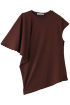 【デパリエ/DEPAREILLE】のトリアセテートジャージーアシンメトリートップス 人気、トレンドファッション・服の通販 founy(ファニー) ファッション Fashion レディースファッション Fashion for Women トップス・カットソー Cut & Sew Tops シャツ・ブラウス・オフィスカジュアル Elegant Blouses & Button-Ups ロングTシャツ・Tシャツ Longline T-Shirts & Tees カットソー・ベーシックTシャツ Cut-and-Sewn Tops / Stretch Tees & Basics アシンメトリー Asymmetrical Style ショート Short, Short Length スリーブ Sleeve, Long Sleeve / Short Sleeve 夏 Summer 新作・新入荷 New Arrivals / New In 春 Spring S/S・春夏 SS, Spring/Summer, Warm Season thumbnail ボルドー|ID: prp329100004932903 ipo3291000000037025687