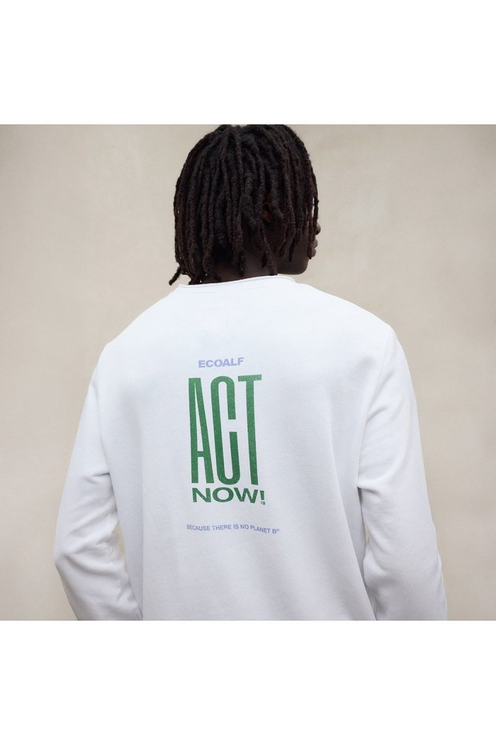 【エコアルフ/ECOALF / MEN】の【MEN】ACT バックプリント スウェット / ACT BACK LONGSLEEVE MAN インテリア・キッズ・メンズ・レディースファッション・服の通販 founy(ファニー) https://founy.com/ ファッション Fashion メンズファッション Fashion for Men トップス・カットソー Cut & Sew Tops メンズシャツ Shirts なめらか Smooth, Silky Texture シンプル Simple, Minimal スウェット / スエット Sweatshirt, Sweatwear スリーブ Sleeve, Long Sleeve / Short Sleeve プリント Print, Printed Pattern ロング Long, Long-Length 新作・新入荷 New Arrivals / New In |ID: prp329100004932904 ipo3291000000037025694