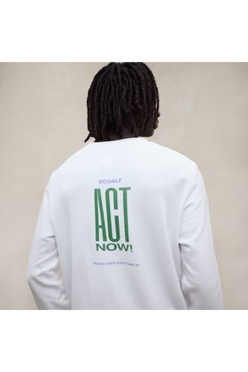 【エコアルフ/ECOALF / MEN】 【MEN】ACT バックプリント スウェット / ACT BACK LONGSLEEVE MAN人気、トレンドファッション・服の通販 founy(ファニー) ファッション Fashion メンズファッション Fashion for Men トップス・カットソー Cut & Sew Tops メンズシャツ Shirts なめらか Smooth, Silky Texture シンプル Simple, Minimal スウェット / スエット Sweatshirt, Sweatwear スリーブ Sleeve, Long Sleeve / Short Sleeve プリント Print, Printed Pattern ロング Long, Long-Length 新作・新入荷 New Arrivals / New In |ID:prp329100004932904