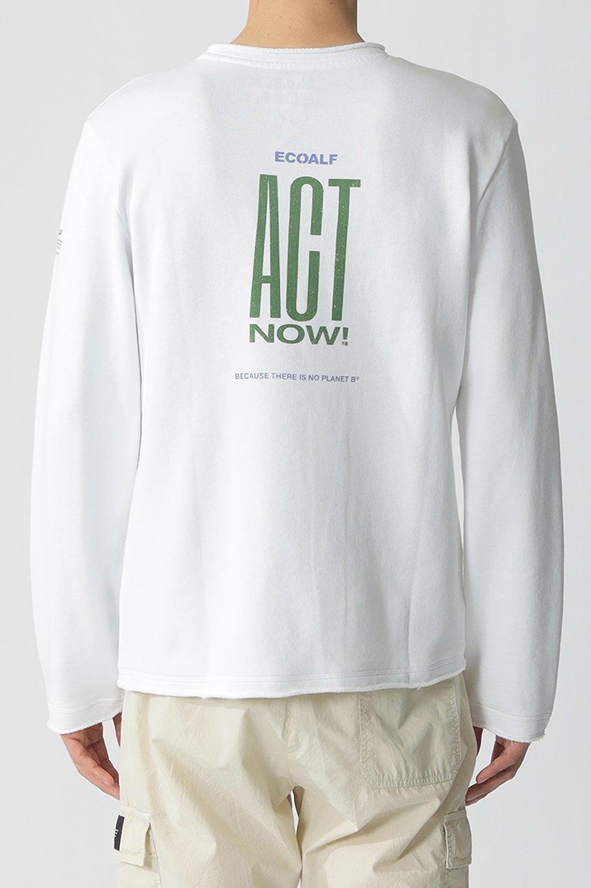 【エコアルフ/ECOALF / MEN】の【MEN】ACT バックプリント スウェット / ACT BACK LONGSLEEVE MAN 人気、トレンドファッション・服の通販 founy(ファニー) 　ファッション　Fashion　メンズファッション　Fashion for Men　トップス・カットソー　Cut & Sew Tops　メンズシャツ　Shirts　なめらか　Smooth, Silky Texture　シンプル　Simple, Minimal　スウェット / スエット　Sweatshirt, Sweatwear　スリーブ　Sleeve, Long Sleeve / Short Sleeve　プリント　Print, Printed Pattern　ロング　Long, Long-Length　新作・新入荷　New Arrivals / New In　other-3|ID: prp329100004932904 ipo3291000000037025697