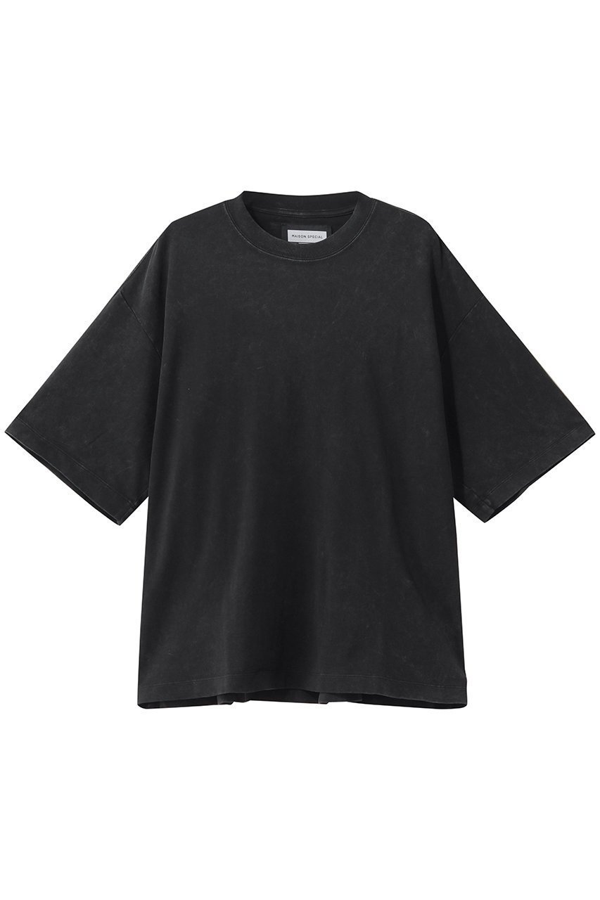 【メゾンスペシャル/MAISON SPECIAL】の【UNISEX】加工TEE インテリア・キッズ・メンズ・レディースファッション・服の通販 founy(ファニー) 　ファッション　Fashion　レディースファッション　Fashion for Women　トップス・カットソー　Cut & Sew Tops　シャツ・ブラウス・オフィスカジュアル　Elegant Blouses & Button-Ups　ロングTシャツ・Tシャツ　Longline T-Shirts & Tees　カットソー・ベーシックTシャツ　Cut-and-Sewn Tops / Stretch Tees & Basics　ユニセックス　Unisex, Genderless　ショート　Short, Short Length　シンプル　Simple, Minimal　スラックス　Slacks, Dress Pants　スリーブ　Sleeve, Long Sleeve / Short Sleeve　デニム　Denim, Jeans Material　ハーフ　Half, Half-Length　夏　Summer　新作・新入荷　New Arrivals / New In　春　Spring　S/S・春夏　SS, Spring/Summer, Warm Season　BLK(ブラック)|ID: prp329100004932906 ipo3291000000037025708