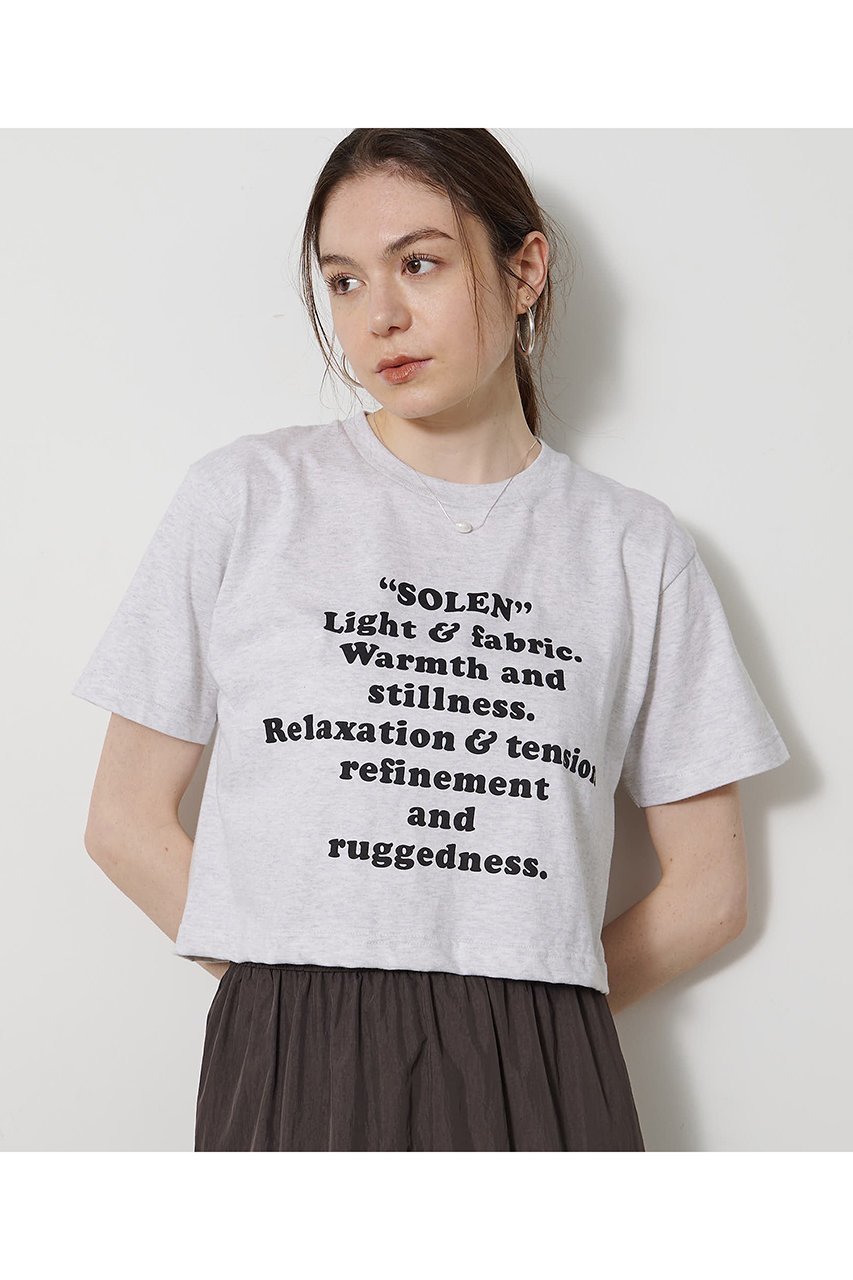 【ウィムガゼット/Whim Gazette】のレタリングTEE インテリア・キッズ・メンズ・レディースファッション・服の通販 founy(ファニー) 　ファッション　Fashion　レディースファッション　Fashion for Women　トップス・カットソー　Cut & Sew Tops　シャツ・ブラウス・オフィスカジュアル　Elegant Blouses & Button-Ups　ロングTシャツ・Tシャツ　Longline T-Shirts & Tees　カットソー・ベーシックTシャツ　Cut-and-Sewn Tops / Stretch Tees & Basics　カットソー　Cut and Sewn Top　ショート　Short, Short Length　スリーブ　Sleeve, Long Sleeve / Short Sleeve　バランス　Balance, Style Balance　フロント　Front, Front Design　プリント　Print, Printed Pattern　半袖　Short Sleeve, Half Sleeve　定番　Standard, Basic Item　新作・新入荷　New Arrivals / New In　ライトグレー|ID: prp329100004932910 ipo3291000000037025743