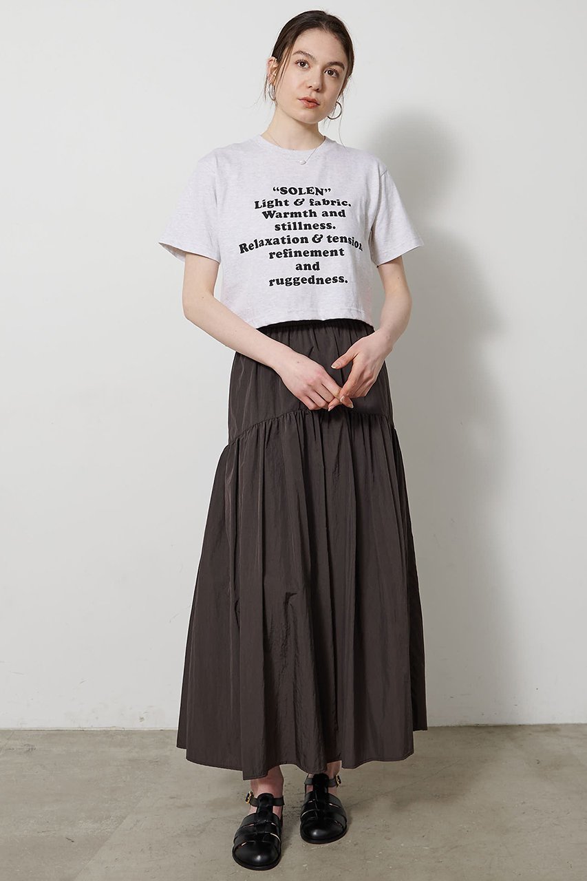 【ウィムガゼット/Whim Gazette】のレタリングTEE 人気、トレンドファッション・服の通販 founy(ファニー) 　ファッション　Fashion　レディースファッション　Fashion for Women　トップス・カットソー　Cut & Sew Tops　シャツ・ブラウス・オフィスカジュアル　Elegant Blouses & Button-Ups　ロングTシャツ・Tシャツ　Longline T-Shirts & Tees　カットソー・ベーシックTシャツ　Cut-and-Sewn Tops / Stretch Tees & Basics　カットソー　Cut and Sewn Top　ショート　Short, Short Length　スリーブ　Sleeve, Long Sleeve / Short Sleeve　バランス　Balance, Style Balance　フロント　Front, Front Design　プリント　Print, Printed Pattern　半袖　Short Sleeve, Half Sleeve　定番　Standard, Basic Item　新作・新入荷　New Arrivals / New In　other-2|ID: prp329100004932910 ipo3291000000037025744