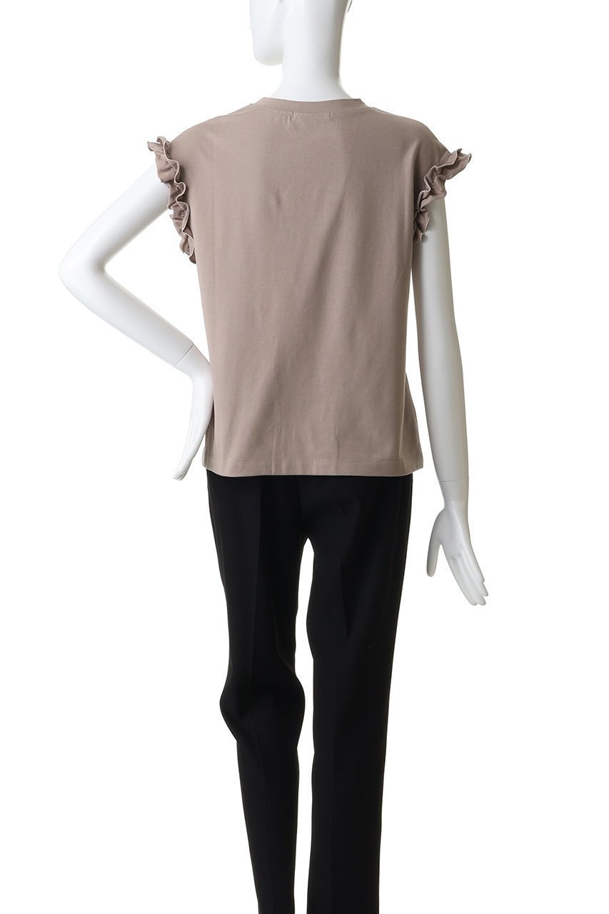 【スローン/SLOANE】の【ELLE SHOP限定】コットン フリルフレンチスリーブ 人気、トレンドファッション・服の通販 founy(ファニー) 　ファッション　Fashion　レディースファッション　Fashion for Women　トップス・カットソー　Cut & Sew Tops　シャツ・ブラウス・オフィスカジュアル　Elegant Blouses & Button-Ups　ロングTシャツ・Tシャツ　Longline T-Shirts & Tees　カットソー・ベーシックTシャツ　Cut-and-Sewn Tops / Stretch Tees & Basics　ギャザー　Gathered, Ruffled　ショート　Short, Short Length　スリーブ　Sleeve, Long Sleeve / Short Sleeve　バランス　Balance, Style Balance　フェミニン　Feminine, Girly　フリル　Frill, Ruffle　抗菌　Antibacterial, Bacteria-Resistant　新作・新入荷　New Arrivals / New In　other-4|ID: prp329100004932912 ipo3291000000037025763