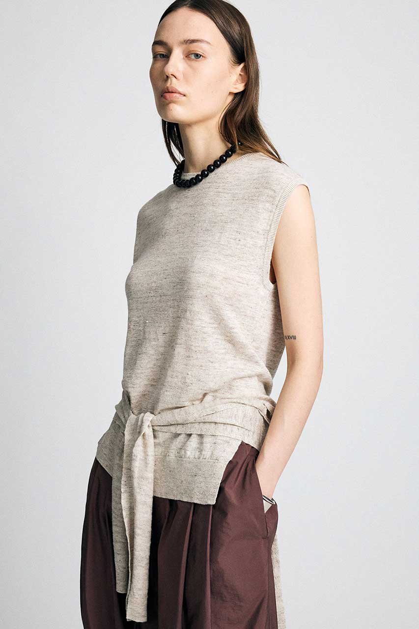 【ブリル/BRILL】のリネンノースリーブプルオーバー 人気、トレンドファッション・服の通販 founy(ファニー) 　ファッション　Fashion　レディースファッション　Fashion for Women　トップス・カットソー　Cut & Sew Tops　キャミソール&ノースリーブ　Camisoles & Sleeveless Tops　シャツ・ブラウス・オフィスカジュアル　Elegant Blouses & Button-Ups　ロングTシャツ・Tシャツ　Longline T-Shirts & Tees　カジュアルプルオーバー・ニットトップス　Pullovers & Knit Tops / Casual Pullovers　カットソー・ベーシックTシャツ　Cut-and-Sewn Tops / Stretch Tees & Basics　イタリア　Italy　キャミソール　Camisole, Spaghetti Strap Top　シンプル　Simple, Minimal　タンク　Tank Top, Sleeveless Top　ノースリーブ　Sleeveless, No-Sleeve　リネン　Linen, Linen Fabric　エレガント 上品　Elegant　新作・新入荷　New Arrivals / New In　other-2|ID: prp329100004932916 ipo3291000000037025789