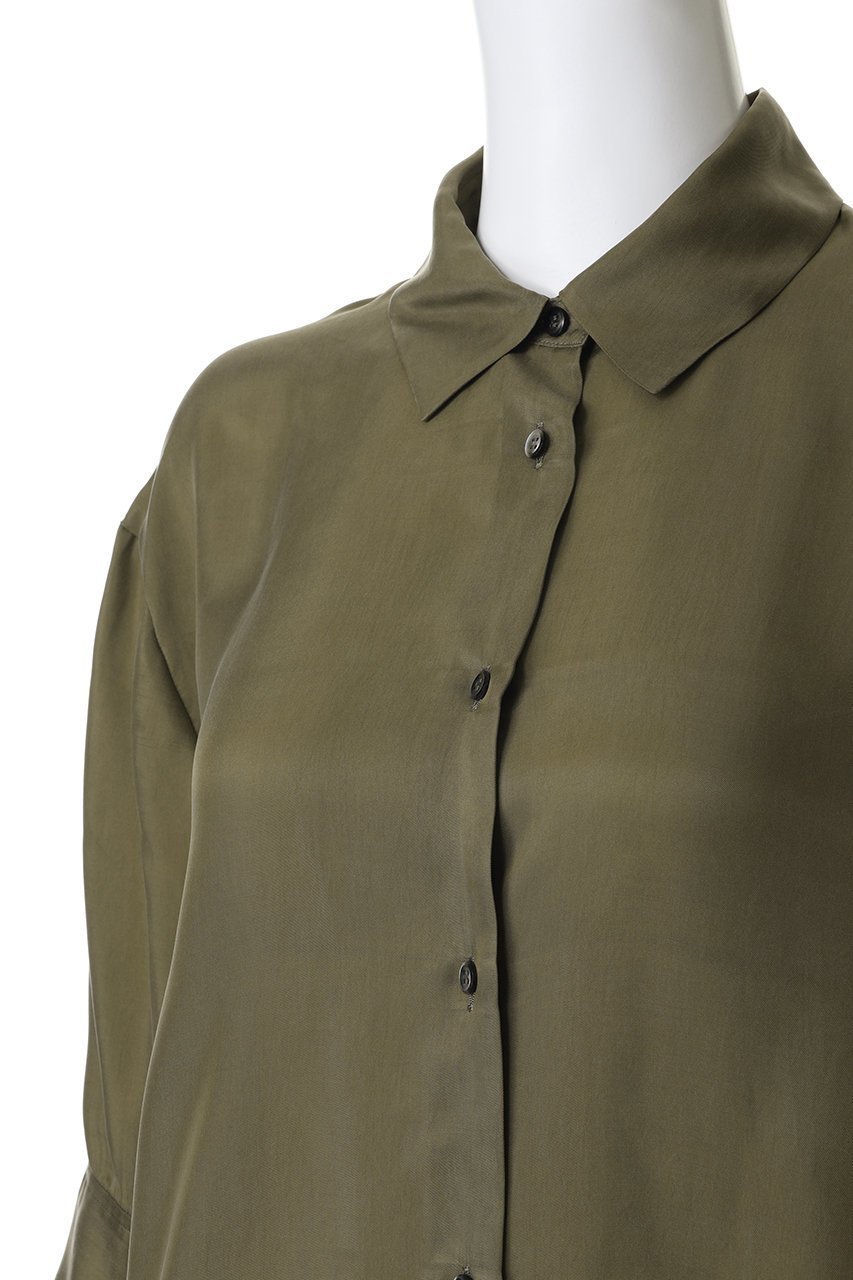 【マルティニーク/martinique】のシルキーキュプラオーバーサイズスリーブシャツ(セットアップ可) 人気、トレンドファッション・服の通販 founy(ファニー) 　ファッション　Fashion　レディースファッション　Fashion for Women　トップス・カットソー　Cut & Sew Tops　シャツ・ブラウス・オフィスカジュアル　Elegant Blouses & Button-Ups　おすすめ　Recommended / Our Picks　とろみ　Fluid, Flowy Fabric　キュプラ　Cupro, Eco Fabric　ショート　Short, Short Length　シルク　Silk, 100% Silk　スリット　Slit, Slit Detail　スリーブ　Sleeve, Long Sleeve / Short Sleeve　セットアップ　Set-Up, Coordinated Outfit　ロング　Long, Long-Length　新作・新入荷　New Arrivals / New In　春　Spring　秋　Autumn　other-5|ID: prp329100004932948 ipo3291000000037026085