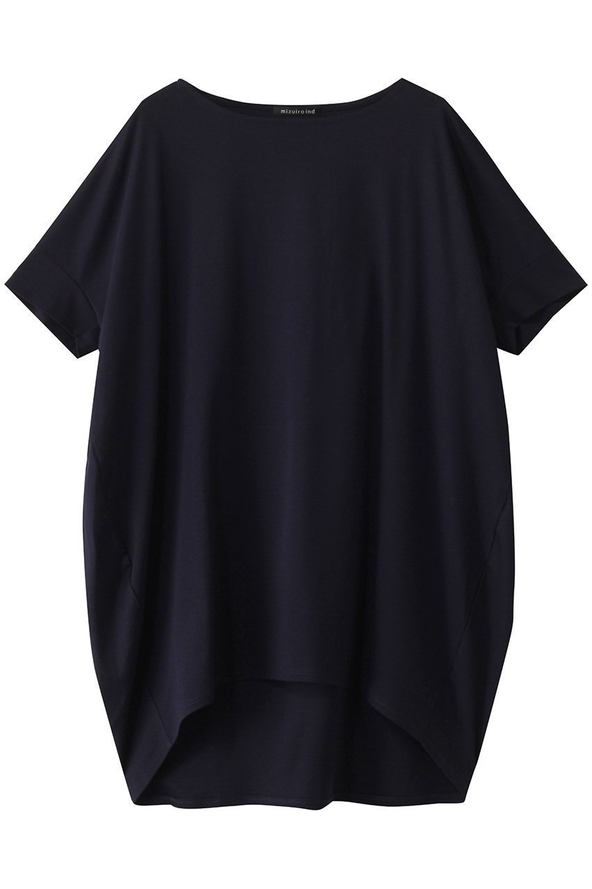 【ミズイロ インド/mizuiro ind】のboat neck cocoon P/O プルオーバー インテリア・キッズ・メンズ・レディースファッション・服の通販 founy(ファニー) 　ファッション　Fashion　レディースファッション　Fashion for Women　トップス・カットソー　Cut & Sew Tops　シャツ・ブラウス・オフィスカジュアル　Elegant Blouses & Button-Ups　カジュアルプルオーバー・ニットトップス　Pullovers & Knit Tops / Casual Pullovers　ショート　Short, Short Length　スリーブ　Sleeve, Long Sleeve / Short Sleeve　ボトム　Bottoms, Lower Wear　リラックス　Relax, Relaxed Fit　navy|ID: prp329100004932950 ipo3291000000037026103