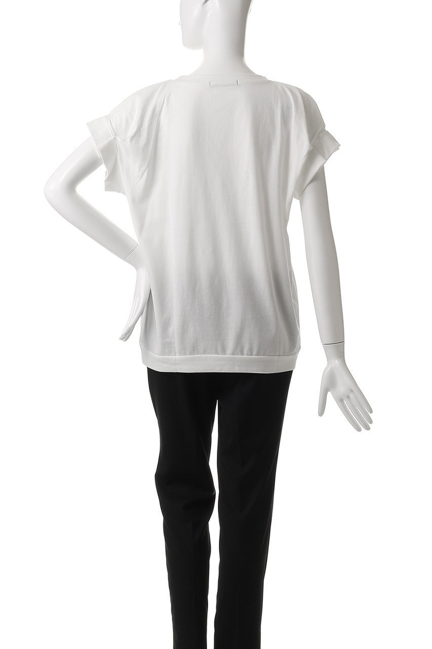 【ミズイロ インド/mizuiro ind】のfrill slv crew neck P/O プルオーバー 人気、トレンドファッション・服の通販 founy(ファニー) 　ファッション　Fashion　レディースファッション　Fashion for Women　トップス・カットソー　Cut & Sew Tops　シャツ・ブラウス・オフィスカジュアル　Elegant Blouses & Button-Ups　カジュアルプルオーバー・ニットトップス　Pullovers & Knit Tops / Casual Pullovers　ショート　Short, Short Length　シンプル　Simple, Minimal　スリーブ　Sleeve, Long Sleeve / Short Sleeve　フェミニン　Feminine, Girly　フリル　Frill, Ruffle　夏　Summer　春　Spring　S/S・春夏　SS, Spring/Summer, Warm Season　other-4|ID: prp329100004932955 ipo3291000000037026151