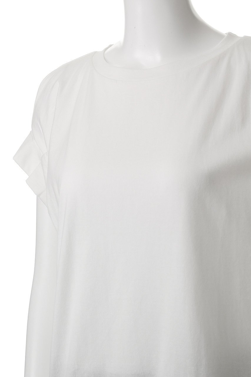 【ミズイロ インド/mizuiro ind】のfrill slv crew neck P/O プルオーバー 人気、トレンドファッション・服の通販 founy(ファニー) 　ファッション　Fashion　レディースファッション　Fashion for Women　トップス・カットソー　Cut & Sew Tops　シャツ・ブラウス・オフィスカジュアル　Elegant Blouses & Button-Ups　カジュアルプルオーバー・ニットトップス　Pullovers & Knit Tops / Casual Pullovers　ショート　Short, Short Length　シンプル　Simple, Minimal　スリーブ　Sleeve, Long Sleeve / Short Sleeve　フェミニン　Feminine, Girly　フリル　Frill, Ruffle　夏　Summer　春　Spring　S/S・春夏　SS, Spring/Summer, Warm Season　other-5|ID: prp329100004932955 ipo3291000000037026153