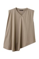 【ミズイロ インド/mizuiro ind】のV neck asymmetry N/S P/O プルオーバー 人気、トレンドファッション・服の通販 founy(ファニー) ファッション Fashion レディースファッション Fashion for Women トップス・カットソー Cut & Sew Tops キャミソール&ノースリーブ Camisoles & Sleeveless Tops シャツ・ブラウス・オフィスカジュアル Elegant Blouses & Button-Ups カジュアルプルオーバー・ニットトップス Pullovers & Knit Tops / Casual Pullovers アシンメトリー Asymmetrical Style デコルテ Décolleté, Neckline ノースリーブ Sleeveless, No-Sleeve |ID:prp329100004932958