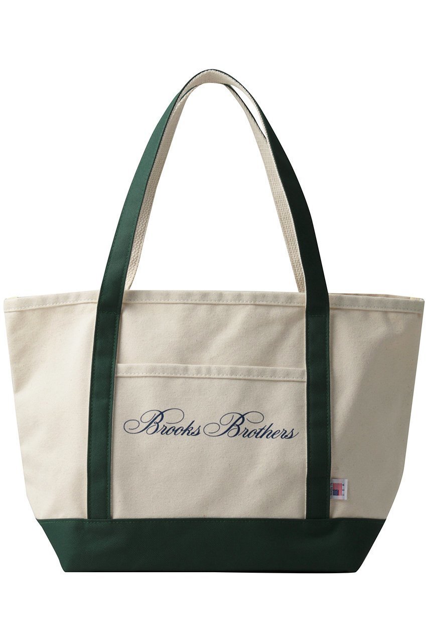 【ブルックス ブラザーズ/Brooks Brothers / MEN】の【MEN】コットンキャンバス トートバッグ Made in USA インテリア・キッズ・メンズ・レディースファッション・服の通販 founy(ファニー) 　ファッション　Fashion　メンズファッション　Fashion for Men　バッグ　Bags　トートバッグ / 通勤・大容量バッグ　Tote Bags　アウトドア　Outdoor Clothing　キャンバス　Canvas, Canvas Fabric　クラシカル　Classical, Vintage-Inspired　フロント　Front, Front Design　ポケット　Pocket, Pocket Detail　定番　Standard, Basic Item　新作・新入荷　New Arrivals / New In　ホワイト×グリーン|ID: prp329100004932965 ipo3291000000037026208