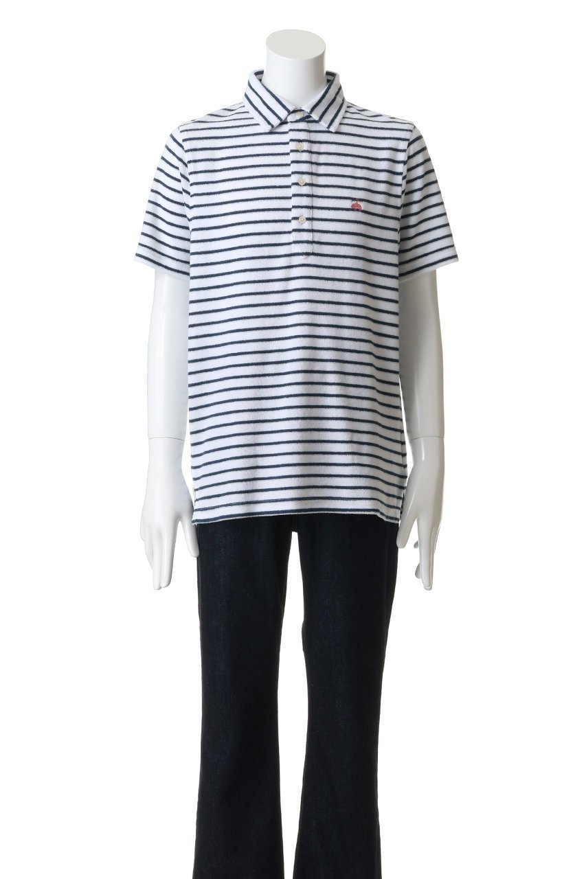 【ブルックス ブラザーズ/Brooks Brothers / MEN】の【MEN】コットン/ポリエステル GFロゴ テリークロス ストライプ ポロシャツ 人気、トレンドファッション・服の通販 founy(ファニー) 　ファッション　Fashion　メンズファッション　Fashion for Men　トップス・カットソー　Cut & Sew Tops　メンズシャツ　Shirts　ポロシャツ / きれいめカジュアルスタイル　Polo Shirts　ゴルフ　Golf　ショート　Short, Short Length　ストライプ　Stripe, Striped Pattern　スポーツ　Sports, Activewear　スリーブ　Sleeve, Long Sleeve / Short Sleeve　ハーフ　Half, Half-Length　ポロシャツ　Polo Shirt, Collared Tee　吸水　Absorbent, Quick-Dry　新作・新入荷　New Arrivals / New In　other-2|ID: prp329100004932983 ipo3291000000037026332