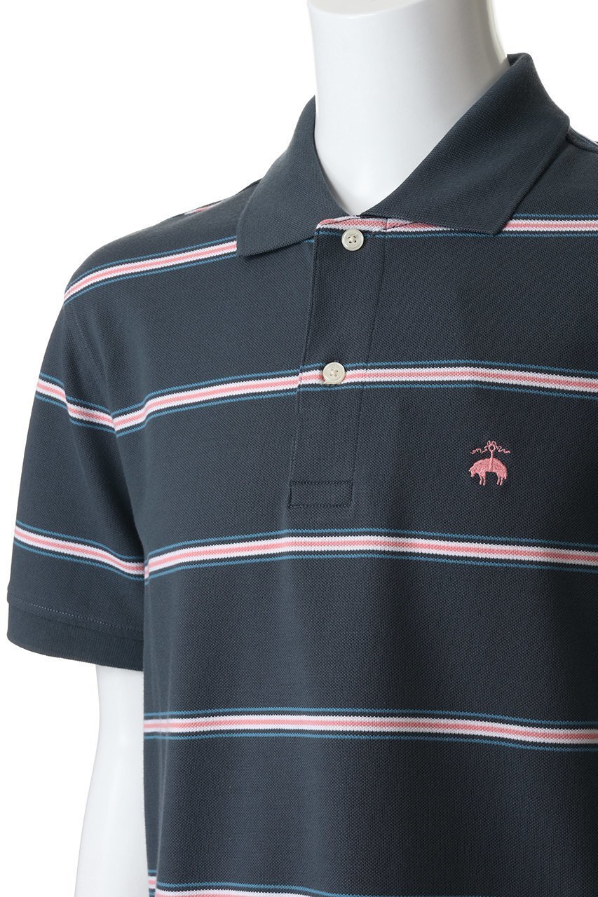 【ブルックス ブラザーズ/Brooks Brothers / MEN】の【MEN】コットン ストレッチピケ GFロゴ マルチストライプ ポロシャツ Slim Fit 人気、トレンドファッション・服の通販 founy(ファニー) 　ファッション　Fashion　メンズファッション　Fashion for Men　トップス・カットソー　Cut & Sew Tops　メンズシャツ　Shirts　ポロシャツ / きれいめカジュアルスタイル　Polo Shirts　ショート　Short, Short Length　スタイリッシュ　Stylish, Fashionable　ストライプ　Stripe, Striped Pattern　ストレッチ　Stretch, Stretchy Fabric　スリーブ　Sleeve, Long Sleeve / Short Sleeve　ハーフ　Half, Half-Length　ポロシャツ　Polo Shirt, Collared Tee　夏　Summer　新作・新入荷　New Arrivals / New In　other-5|ID: prp329100004932990 ipo3291000000037026377