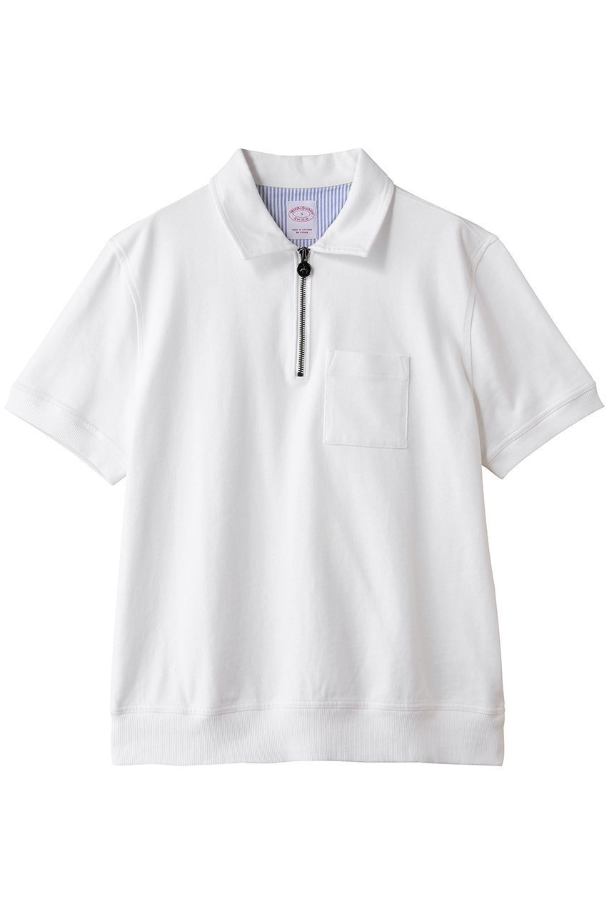 【ブルックス ブラザーズ/Brooks Brothers / MEN】の【MEN】スウェードコットン ハーフジップ ポロシャツ 人気、トレンドファッション・服の通販 founy(ファニー) 　ファッション　Fashion　メンズファッション　Fashion for Men　トップス・カットソー　Cut & Sew Tops　メンズシャツ　Shirts　ポロシャツ / きれいめカジュアルスタイル　Polo Shirts　おすすめ　Recommended / Our Picks　なめらか　Smooth, Silky Texture　インナー　Innerwear　ショート　Short, Short Length　ストライプ　Stripe, Striped Pattern　スリーブ　Sleeve, Long Sleeve / Short Sleeve　ハーフ　Half, Half-Length　ポロシャツ　Polo Shirt, Collared Tee　半袖　Short Sleeve, Half Sleeve　新作・新入荷　New Arrivals / New In　 other-1|ID: prp329100004932991 ipo3291000000037026378
