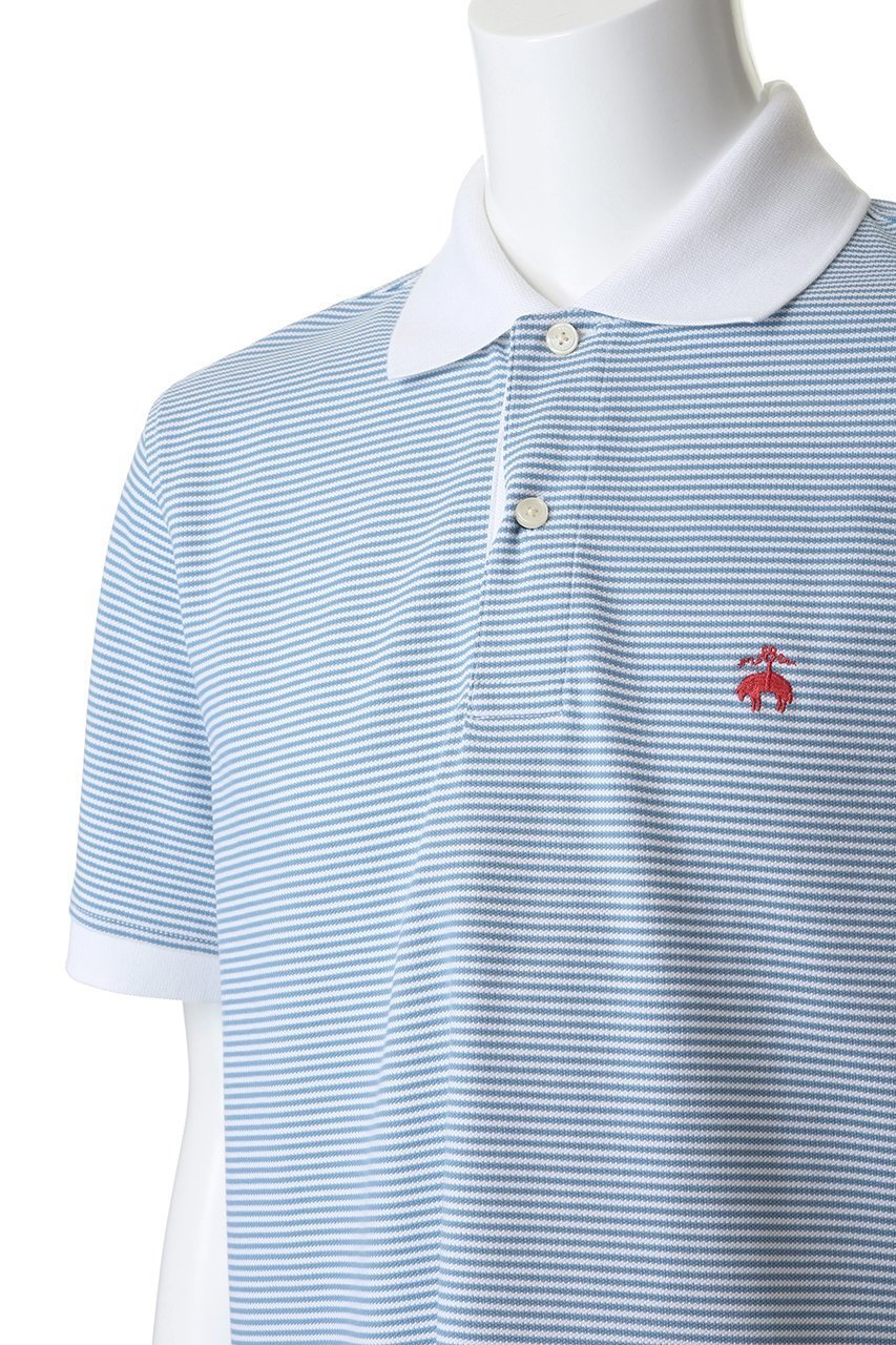 【ブルックス ブラザーズ/Brooks Brothers / MEN】の【MEN】コットン ストレッチピケ GFロゴ フィーダーストライプ ポロシャツ Slim Fit 人気、トレンドファッション・服の通販 founy(ファニー) 　ファッション　Fashion　メンズファッション　Fashion for Men　トップス・カットソー　Cut & Sew Tops　メンズシャツ　Shirts　ポロシャツ / きれいめカジュアルスタイル　Polo Shirts　ショート　Short, Short Length　スタイリッシュ　Stylish, Fashionable　ストライプ　Stripe, Striped Pattern　ストレッチ　Stretch, Stretchy Fabric　スリーブ　Sleeve, Long Sleeve / Short Sleeve　ハーフ　Half, Half-Length　ポロシャツ　Polo Shirt, Collared Tee　エレガント 上品　Elegant　夏　Summer　新作・新入荷　New Arrivals / New In　other-5|ID: prp329100004932993 ipo3291000000037026393