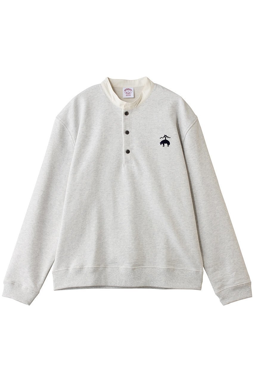 【ブルックス ブラザーズ/Brooks Brothers / MEN】の【MEN】 オンラインストア限定 コットンフレンチテリー ビッグGFロゴ ハーフボタンスウェットシャツ 人気、トレンドファッション・服の通販 founy(ファニー) 　ファッション　Fashion　メンズファッション　Fashion for Men　トップス・カットソー　Cut & Sew Tops　パーカー・フーディー / カジュアルコーデ　Hoodies & Parkas　メンズシャツ　Shirts　インナー　Innerwear　カットソー　Cut and Sewn Top　クラシカル　Classical, Vintage-Inspired　ジップアップ　Zip-Up, Full Zip　ハイネック　High Neck, Mock Neck　ビッグ　Big, Oversized　新作・新入荷　New Arrivals / New In　 other-1|ID: prp329100004933006 ipo3291000000037026470