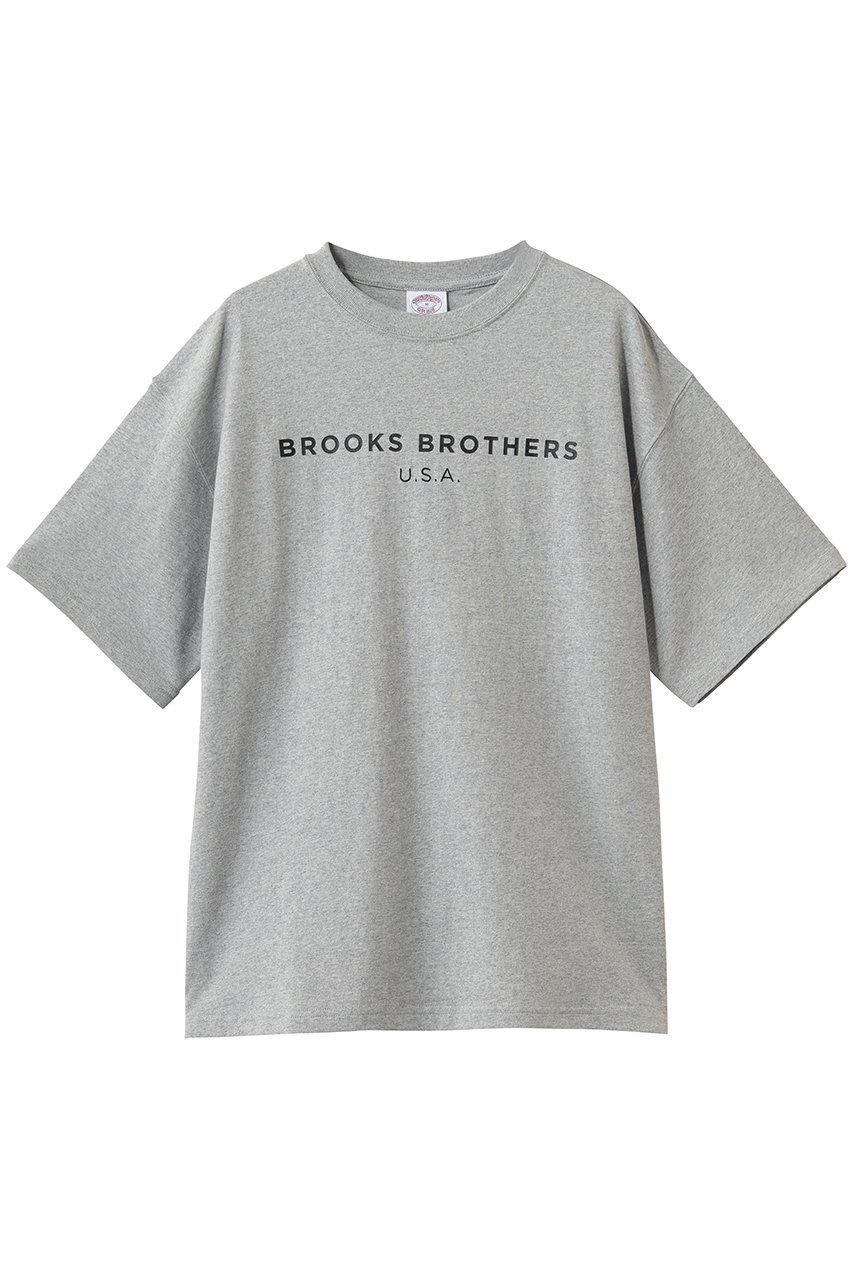 【ブルックス ブラザーズ/Brooks Brothers】の【UNISEX】 オンラインストア限定 LOGO Series コットン ロゴプリント クルーネック Tシャツ インテリア・キッズ・メンズ・レディースファッション・服の通販 founy(ファニー) 　ファッション　Fashion　レディースファッション　Fashion for Women　トップス・カットソー　Cut & Sew Tops　シャツ・ブラウス・オフィスカジュアル　Elegant Blouses & Button-Ups　ロングTシャツ・Tシャツ　Longline T-Shirts & Tees　カットソー・ベーシックTシャツ　Cut-and-Sewn Tops / Stretch Tees & Basics　ユニセックス　Unisex, Genderless　おすすめ　Recommended / Our Picks　カーディガン　Cardigan, Knitwear　ショート　Short, Short Length　シンプル　Simple, Minimal　ジャケット　Jacket, Outerwear　スリーブ　Sleeve, Long Sleeve / Short Sleeve　プリント　Print, Printed Pattern　モダン　Modern, Contemporary　新作・新入荷　New Arrivals / New In　グレー|ID: prp329100004933014 ipo3291000000037026538