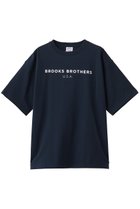 【ブルックス ブラザーズ/Brooks Brothers】の【UNISEX】 オンラインストア限定 LOGO Series コットン ロゴプリント クルーネック Tシャツ ネイビー|ID: prp329100004933014 ipo3291000000037026539