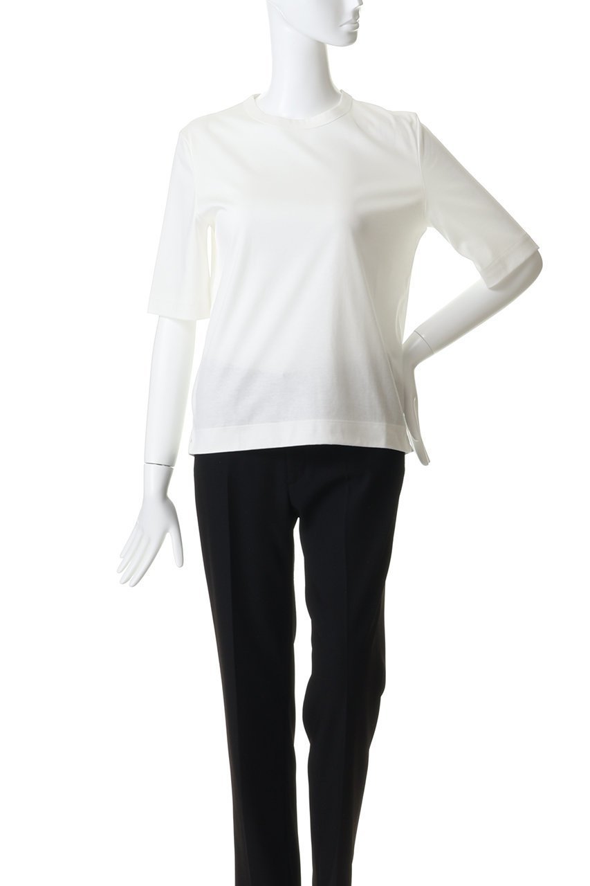 【エブール/ebure】の【4/24 0:00販売開始】ナチュラルファンクションスムース 5分袖コンパクトTシャツ 人気、トレンドファッション・服の通販 founy(ファニー) 　ファッション　Fashion　レディースファッション　Fashion for Women　トップス・カットソー　Cut & Sew Tops　シャツ・ブラウス・オフィスカジュアル　Elegant Blouses & Button-Ups　ロングTシャツ・Tシャツ　Longline T-Shirts & Tees　カットソー・ベーシックTシャツ　Cut-and-Sewn Tops / Stretch Tees & Basics　コンパクト　Compact, Small Size　ショート　Short, Short Length　スリーブ　Sleeve, Long Sleeve / Short Sleeve　バランス　Balance, Style Balance　エレガント 上品　Elegant　夏　Summer　定番　Standard, Basic Item　新作・新入荷　New Arrivals / New In　other-2|ID: prp329100004933024 ipo3291000000037026608