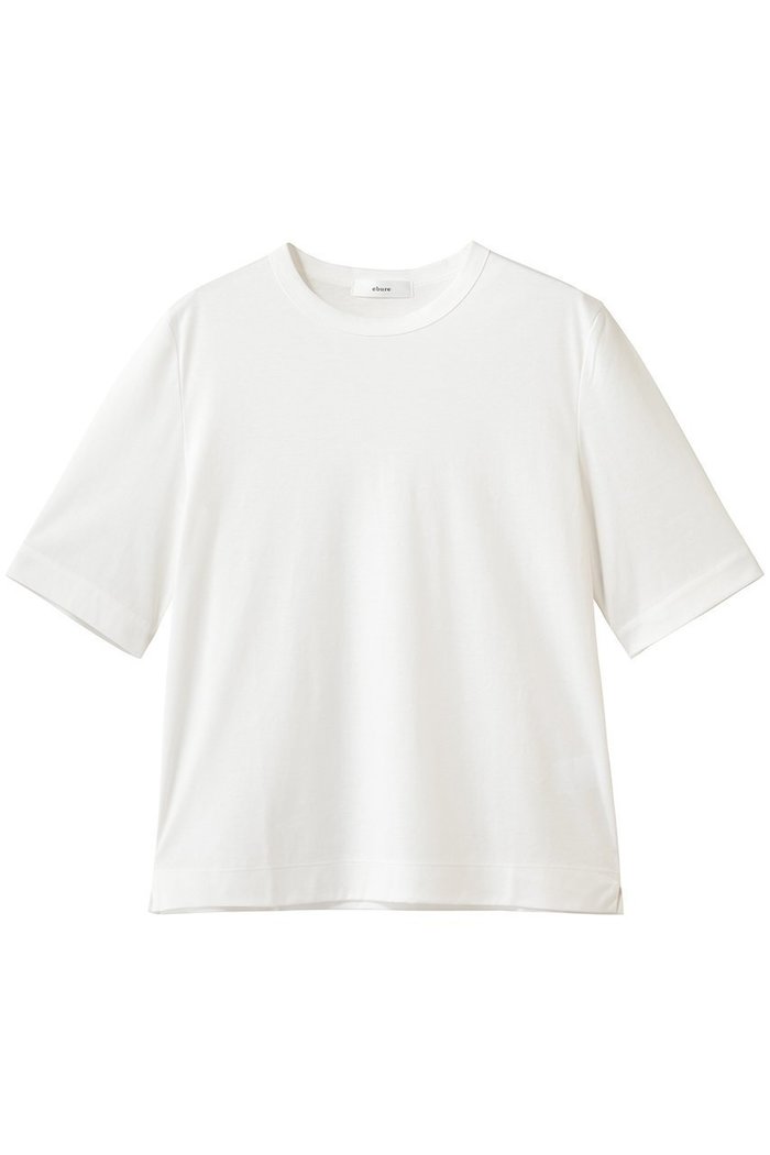 【エブール/ebure】のナチュラルファンクションスムース 5分袖コンパクトTシャツ(接触冷感・汗染み防止) インテリア・キッズ・メンズ・レディースファッション・服の通販 founy(ファウニー) https://founy.com/ ファッション Fashion レディースファッション Fashion for Women トップス・カットソー Cut & Sew Tops シャツ・ブラウス・オフィスカジュアル Elegant Blouses & Button-Ups ロングTシャツ・Tシャツ Longline T-Shirts & Tees カットソー・ベーシックTシャツ Cut-and-Sewn Tops / Stretch Tees & Basics コンパクト Compact, Small Size ショート Short, Short Length スリーブ Sleeve, Long Sleeve / Short Sleeve バランス Balance, Style Balance エレガント 上品 Elegant 夏 Summer 定番 Standard, Basic Item |ID: prp329100004933024 ipo3291000000037241050