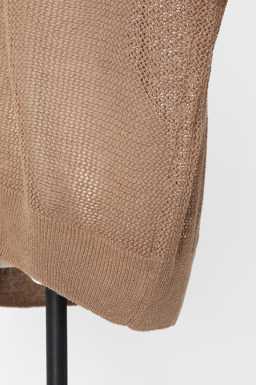 【オーヴィル/EAUVIRE】のワイドカーディガン 人気、トレンドファッション・服の通販 founy(ファニー) 　ファッション　Fashion　レディースファッション　Fashion for Women　トップス・カットソー　Cut & Sew Tops　カーディガン・羽織り　Layered Style Cardigans　シャツ・ブラウス・オフィスカジュアル　Elegant Blouses & Button-Ups　ロングTシャツ・Tシャツ　Longline T-Shirts & Tees　カットソー・ベーシックTシャツ　Cut-and-Sewn Tops / Stretch Tees & Basics　カーディガン　Cardigan, Knitwear　フィット　Fit, Slim Fit　ミックス　Mix, Mixed Style　メッシュ　Mesh, Net Fabric　リネン　Linen, Linen Fabric　ワイド　Wide, Wide Fit　再入荷　Restock / Back in Stock　other-6|ID: prp329100004933026 ipo3291000000037026625