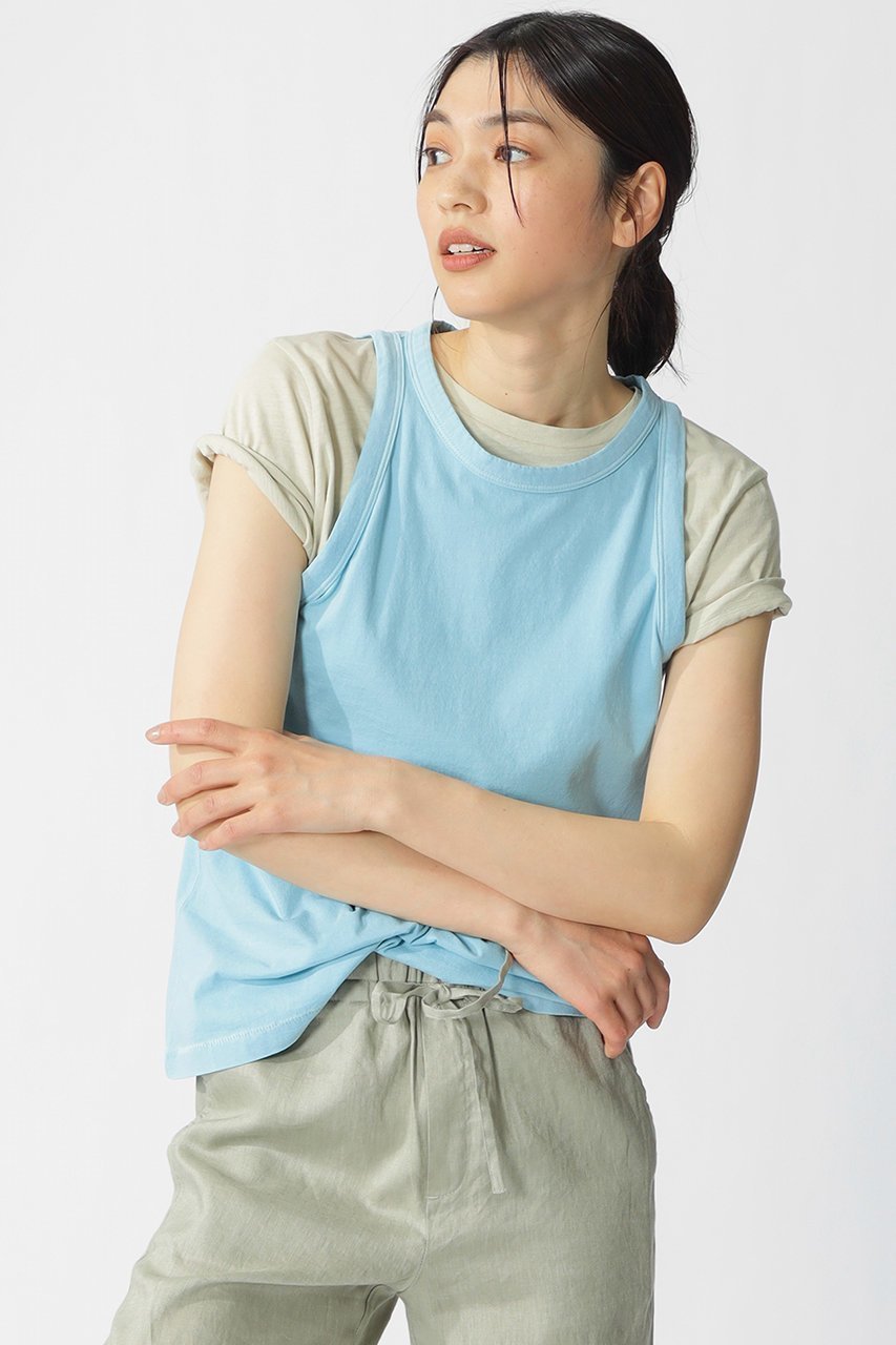【エコアルフ/ECOALF】のMINDEN Tシャツ / MINDEN T-SHIRT WOMAN インテリア・キッズ・メンズ・レディースファッション・服の通販 founy(ファニー) 　ファッション　Fashion　レディースファッション　Fashion for Women　トップス・カットソー　Cut & Sew Tops　キャミソール&ノースリーブ　Camisoles & Sleeveless Tops　シャツ・ブラウス・オフィスカジュアル　Elegant Blouses & Button-Ups　ロングTシャツ・Tシャツ　Longline T-Shirts & Tees　カットソー・ベーシックTシャツ　Cut-and-Sewn Tops / Stretch Tees & Basics　キャミソール　Camisole, Spaghetti Strap Top　コレクション　Collection, Seasonal Line　タンク　Tank Top, Sleeveless Top　ヴィンテージ　Vintage Style　新作・新入荷　New Arrivals / New In　ブルー|ID: prp329100004933032 ipo3291000000037026658