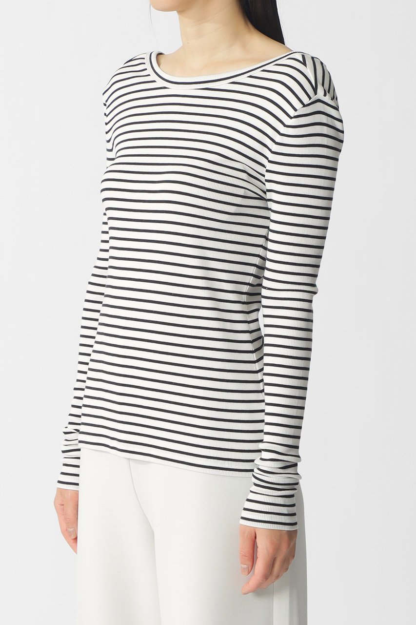 【エコアルフ/ECOALF】のFARO ロングTシャツ / FARO LONG T-SHIRT WOMAN 人気、トレンドファッション・服の通販 founy(ファニー) 　ファッション　Fashion　レディースファッション　Fashion for Women　トップス・カットソー　Cut & Sew Tops　シャツ・ブラウス・オフィスカジュアル　Elegant Blouses & Button-Ups　ロングTシャツ・Tシャツ　Longline T-Shirts & Tees　カットソー・ベーシックTシャツ　Cut-and-Sewn Tops / Stretch Tees & Basics　なめらか　Smooth, Silky Texture　ストライプ　Stripe, Striped Pattern　スリム　Slim, Slim Fit　スリーブ　Sleeve, Long Sleeve / Short Sleeve　ファブリック　Fabric, Textile　フィット　Fit, Slim Fit　フロント　Front, Front Design　ベーシック　Basic, Essential　ラウンド　Round, Round Neck　ロング　Long, Long-Length　新作・新入荷　New Arrivals / New In　other-2|ID: prp329100004933034 ipo3291000000037026671