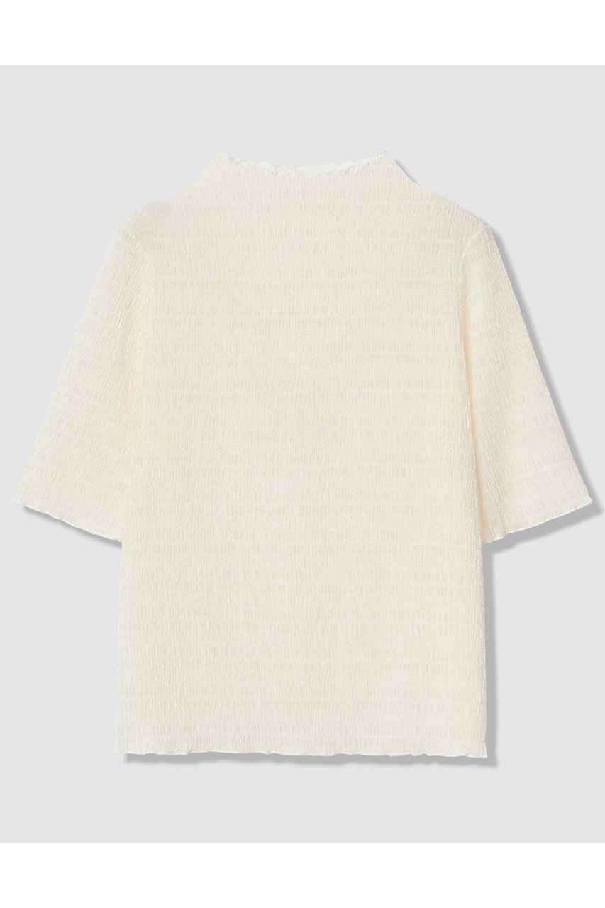 【アナイ/ANAYI】のシャーリング5分袖 プルオーバー 人気、トレンドファッション・服の通販 founy(ファニー) 　ファッション　Fashion　レディースファッション　Fashion for Women　トップス・カットソー　Cut & Sew Tops　シャツ・ブラウス・オフィスカジュアル　Elegant Blouses & Button-Ups　ロングTシャツ・Tシャツ　Longline T-Shirts & Tees　カジュアルプルオーバー・ニットトップス　Pullovers & Knit Tops / Casual Pullovers　カットソー・ベーシックTシャツ　Cut-and-Sewn Tops / Stretch Tees & Basics　おすすめ　Recommended / Our Picks　インナー　Innerwear　カットソー　Cut and Sewn Top　シアー　Sheer, See-Through　シャーリング　Shirring, Ruched　ショート　Short, Short Length　ジャケット　Jacket, Outerwear　ストレッチ　Stretch, Stretchy Fabric　スリーブ　Sleeve, Long Sleeve / Short Sleeve　ボトルネック　Bottle Neck, Mock Neck　新作・新入荷　New Arrivals / New In　 other-1|ID: prp329100004933036 ipo3291000000037026682