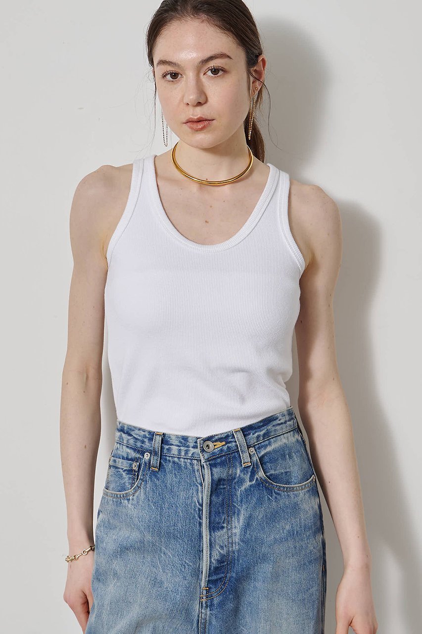 【ウィムガゼット/Whim Gazette】のヴィンテージテレコタンク インテリア・キッズ・メンズ・レディースファッション・服の通販 founy(ファニー) 　ファッション　Fashion　レディースファッション　Fashion for Women　トップス・カットソー　Cut & Sew Tops　キャミソール&ノースリーブ　Camisoles & Sleeveless Tops　シャツ・ブラウス・オフィスカジュアル　Elegant Blouses & Button-Ups　ロングTシャツ・Tシャツ　Longline T-Shirts & Tees　カットソー・ベーシックTシャツ　Cut-and-Sewn Tops / Stretch Tees & Basics　キャミソール　Camisole, Spaghetti Strap Top　コンパクト　Compact, Small Size　タンク　Tank Top, Sleeveless Top　テレコ　Ribbed, Rib Stitch　ベーシック　Basic, Essential　ヴィンテージ　Vintage Style　エレガント 上品　Elegant　オフホワイト|ID: prp329100004933038 ipo3291000000037026697