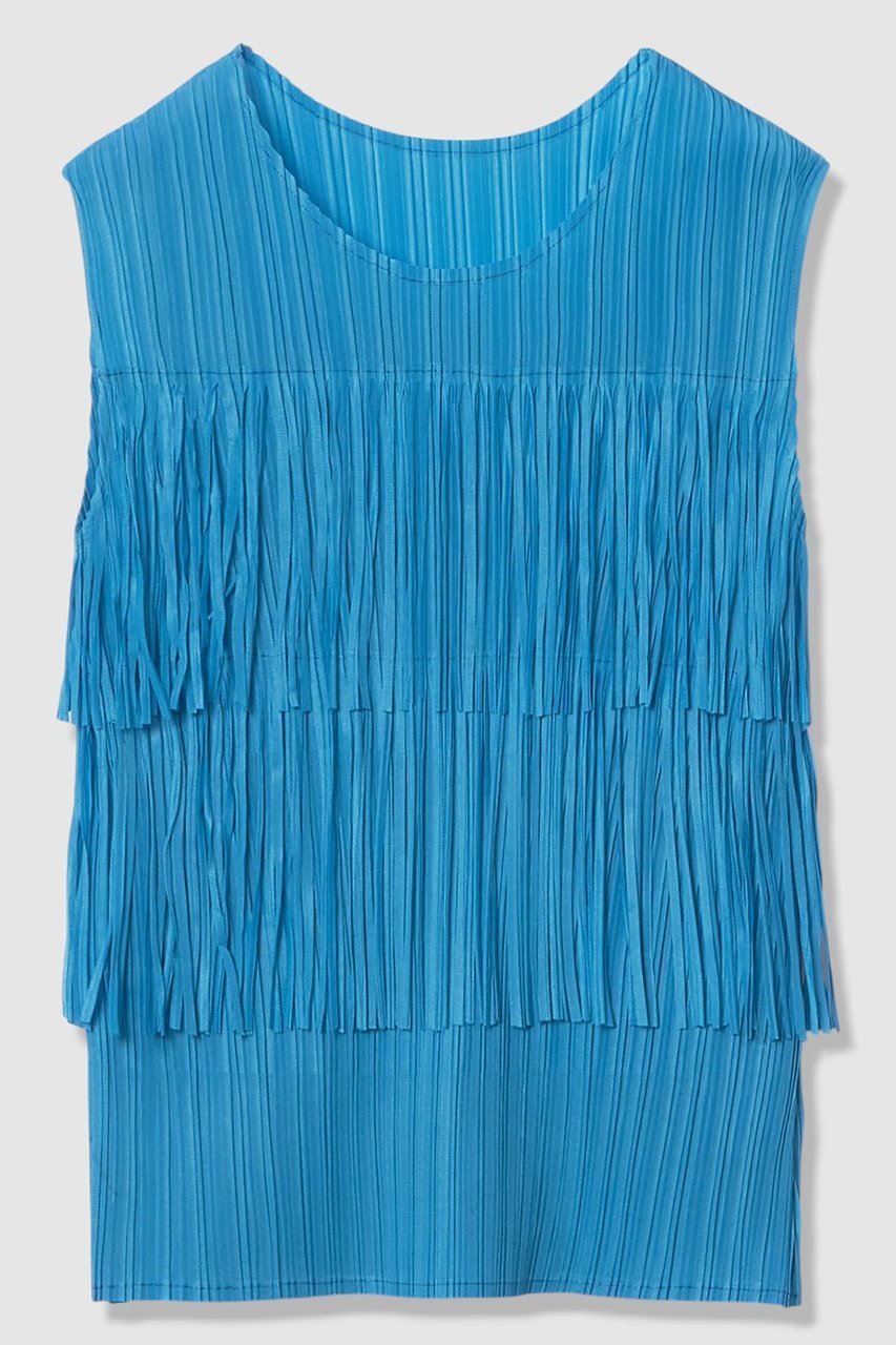 【アルアバイル/allureville】のプリーツフリンジプルオーバー 人気、トレンドファッション・服の通販 founy(ファニー) 　ファッション　Fashion　レディースファッション　Fashion for Women　トップス・カットソー　Cut & Sew Tops　キャミソール&ノースリーブ　Camisoles & Sleeveless Tops　シャツ・ブラウス・オフィスカジュアル　Elegant Blouses & Button-Ups　ロングTシャツ・Tシャツ　Longline T-Shirts & Tees　カジュアルプルオーバー・ニットトップス　Pullovers & Knit Tops / Casual Pullovers　カットソー・ベーシックTシャツ　Cut-and-Sewn Tops / Stretch Tees & Basics　キャミソール　Camisole, Spaghetti Strap Top　シンプル　Simple, Minimal　タンク　Tank Top, Sleeveless Top　バランス　Balance, Style Balance　フリンジ　Fringe, Tassel　プリーツ　Pleats, Pleated　ランダム　Random, Irregular　 other-1|ID: prp329100004933047 ipo3291000000037026763