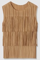 【アルアバイル/allureville】のプリーツフリンジプルオーバー 人気、トレンドファッション・服の通販 founy(ファニー) ファッション Fashion レディースファッション Fashion for Women トップス・カットソー Cut & Sew Tops キャミソール&ノースリーブ Camisoles & Sleeveless Tops シャツ・ブラウス・オフィスカジュアル Elegant Blouses & Button-Ups ロングTシャツ・Tシャツ Longline T-Shirts & Tees カジュアルプルオーバー・ニットトップス Pullovers & Knit Tops / Casual Pullovers カットソー・ベーシックTシャツ Cut-and-Sewn Tops / Stretch Tees & Basics キャミソール Camisole, Spaghetti Strap Top シンプル Simple, Minimal タンク Tank Top, Sleeveless Top バランス Balance, Style Balance フリンジ Fringe, Tassel プリーツ Pleats, Pleated ランダム Random, Irregular thumbnail タン|ID: prp329100004933047 ipo3291000000037026770