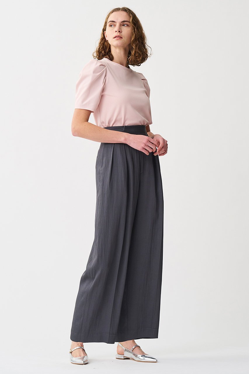 【アンクレイヴ/uncrave】のダブルフェイスジャージー ボリュームスリーブカットソー 人気、トレンドファッション・服の通販 founy(ファニー) 　ファッション　Fashion　レディースファッション　Fashion for Women　トップス・カットソー　Cut & Sew Tops　シャツ・ブラウス・オフィスカジュアル　Elegant Blouses & Button-Ups　ロングTシャツ・Tシャツ　Longline T-Shirts & Tees　カットソー・ベーシックTシャツ　Cut-and-Sewn Tops / Stretch Tees & Basics　ボリューム袖・フリルスリーブブラウス　Voluminous & Ruffle Sleeves / Puffy Sleeve Tops　カットソー　Cut and Sewn Top　コンパクト　Compact, Small Size　ショート　Short, Short Length　シルケット　Silket, Silky Cotton　スリーブ　Sleeve, Long Sleeve / Short Sleeve　トレンド　Trend, Trending Now　モダン　Modern, Contemporary　other-7|ID: prp329100004933050 ipo3291000000037026811