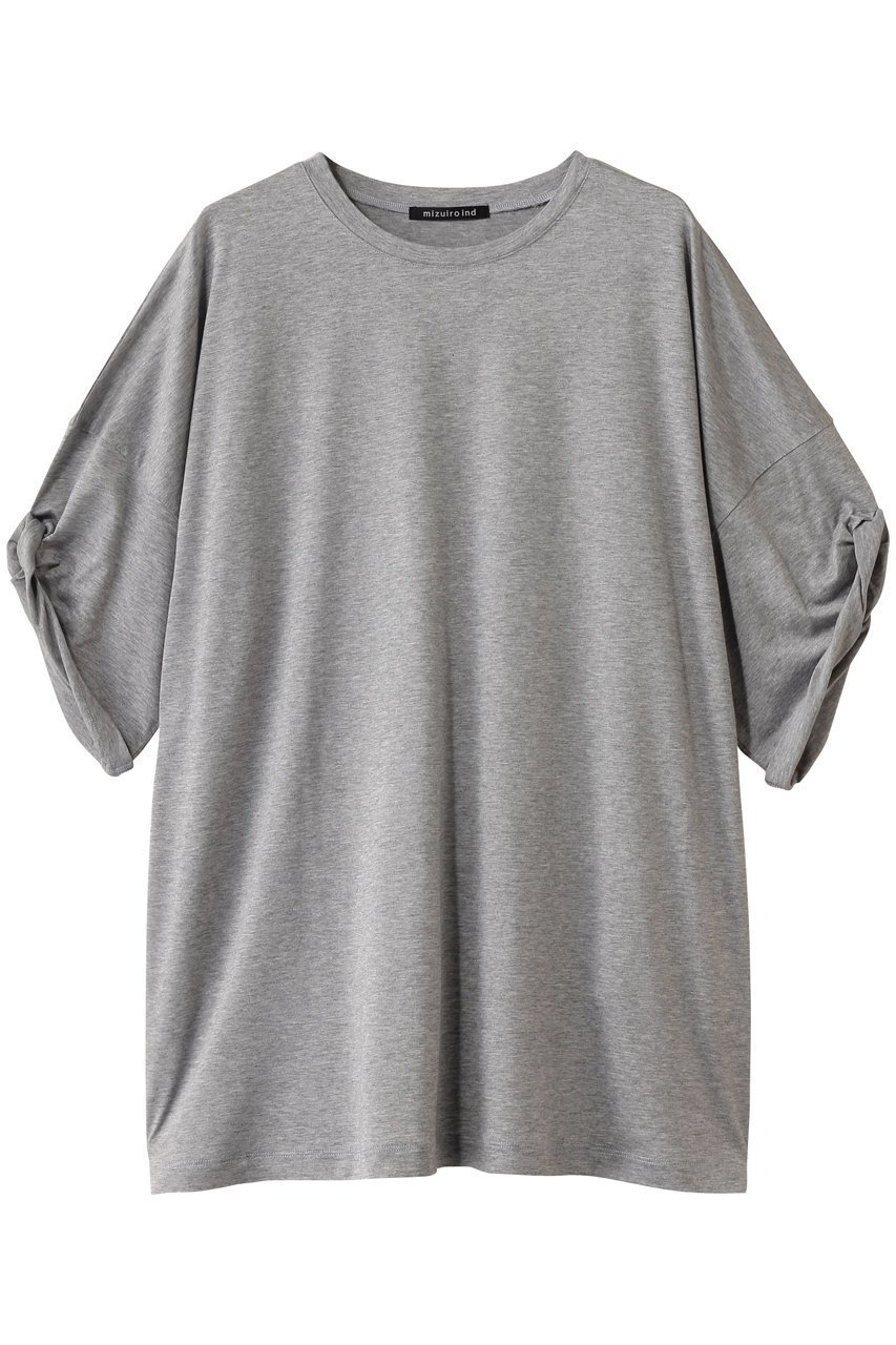 【ミズイロ インド/mizuiro ind】のroll up slv wide T Tシャツ インテリア・キッズ・メンズ・レディースファッション・服の通販 founy(ファニー) 　ファッション　Fashion　レディースファッション　Fashion for Women　トップス・カットソー　Cut & Sew Tops　シャツ・ブラウス・オフィスカジュアル　Elegant Blouses & Button-Ups　ロングTシャツ・Tシャツ　Longline T-Shirts & Tees　カットソー・ベーシックTシャツ　Cut-and-Sewn Tops / Stretch Tees & Basics　なめらか　Smooth, Silky Texture　ショート　Short, Short Length　スリーブ　Sleeve, Long Sleeve / Short Sleeve　ロールアップ　Roll-Up, Cuffed Hem　ワイド　Wide, Wide Fit　夏　Summer　定番　Standard, Basic Item　春　Spring　S/S・春夏　SS, Spring/Summer, Warm Season　l.gray|ID: prp329100004933053 ipo3291000000037026817