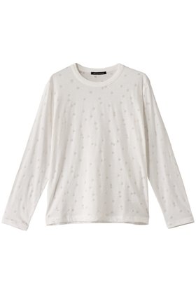 【ミズイロ インド/mizuiro ind】 burn out dots print long T Tシャツ人気、トレンドファッション・服の通販 founy(ファニー) ファッション Fashion レディースファッション Fashion for Women トップス・カットソー Cut & Sew Tops シャツ・ブラウス・オフィスカジュアル Elegant Blouses & Button-Ups ロングTシャツ・Tシャツ Longline T-Shirts & Tees カットソー・ベーシックTシャツ Cut-and-Sewn Tops / Stretch Tees & Basics インナー Innerwear スリーブ Sleeve, Long Sleeve / Short Sleeve ドット Polka Dot, Dot Pattern フィット Fit, Slim Fit ランダム Random, Irregular ロング Long, Long-Length |ID:prp329100004933055
