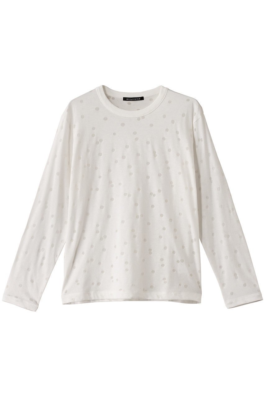 【ミズイロ インド/mizuiro ind】のburn out dots print long T Tシャツ 人気、トレンドファッション・服の通販 founy(ファニー) 　ファッション　Fashion　レディースファッション　Fashion for Women　トップス・カットソー　Cut & Sew Tops　シャツ・ブラウス・オフィスカジュアル　Elegant Blouses & Button-Ups　ロングTシャツ・Tシャツ　Longline T-Shirts & Tees　カットソー・ベーシックTシャツ　Cut-and-Sewn Tops / Stretch Tees & Basics　インナー　Innerwear　スリーブ　Sleeve, Long Sleeve / Short Sleeve　ドット　Polka Dot, Dot Pattern　フィット　Fit, Slim Fit　ランダム　Random, Irregular　ロング　Long, Long-Length　 other-1|ID: prp329100004933055 ipo3291000000037026830