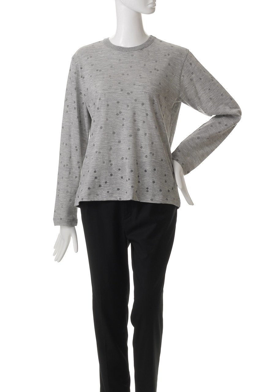 【ミズイロ インド/mizuiro ind】のburn out dots print long T Tシャツ 人気、トレンドファッション・服の通販 founy(ファニー) 　ファッション　Fashion　レディースファッション　Fashion for Women　トップス・カットソー　Cut & Sew Tops　シャツ・ブラウス・オフィスカジュアル　Elegant Blouses & Button-Ups　ロングTシャツ・Tシャツ　Longline T-Shirts & Tees　カットソー・ベーシックTシャツ　Cut-and-Sewn Tops / Stretch Tees & Basics　インナー　Innerwear　スリーブ　Sleeve, Long Sleeve / Short Sleeve　ドット　Polka Dot, Dot Pattern　フィット　Fit, Slim Fit　ランダム　Random, Irregular　ロング　Long, Long-Length　other-2|ID: prp329100004933055 ipo3291000000037026839