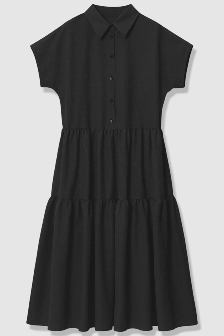 【アナイ/ANAYI】のラミーサッカーティアードシャツ ワンピース 人気、トレンドファッション・服の通販 founy(ファニー) 　ファッション　Fashion　レディースファッション　Fashion for Women　ワンピース　Dresses　シャツワンピース / 1枚で着映えコーデ　Shirt Dresses　チュニック　Tunic Tops & Dresses　エレガント 上品　Elegant　サッカー　Seersucker, Summer Fabric　スタイリッシュ　Stylish, Fashionable　ストレッチ　Stretch, Stretchy Fabric　スリーブ　Sleeve, Long Sleeve / Short Sleeve　チュニック　Tunic, Long Top　ティアードスカート　Tiered Skirt, Flounced Skirt　フレンチ　French, French Style　リネン　Linen, Linen Fabric　リボン　Ribbon, Bow　リュクス　Luxury, Elegant, High-End, Chic　ロング　Long, Long-Length　夏　Summer　新作・新入荷　New Arrivals / New In　other-3|ID: prp329100004933063 ipo3291000000037026892