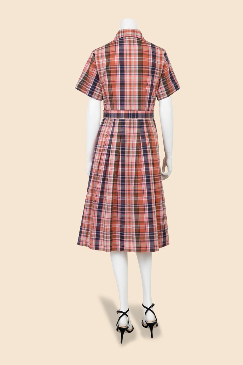 【ブルックス ブラザーズ/Brooks Brothers】のコットン/リネン マドラスチェック ショートスリーブシャツワンピース 人気、トレンドファッション・服の通販 founy(ファニー) 　ファッション　Fashion　レディースファッション　Fashion for Women　ワンピース　Dresses　シャツワンピース / 1枚で着映えコーデ　Shirt Dresses　チュニック　Tunic Tops & Dresses　クラシカル　Classical, Vintage-Inspired　チェック　Check, Plaid, Tartan　チュニック　Tunic, Long Top　ドレス　Dress, One-Piece　リネン　Linen, Linen Fabric　夏　Summer　新作・新入荷　New Arrivals / New In　軽量　Lightweight, Ultra Light　other-8|ID: prp329100004933069 ipo3291000000037026937