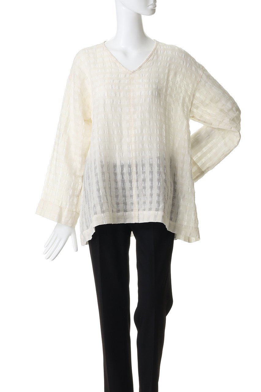 【プリスティン/PRISTINE】のシャドウチェックVネックフレアチュニック 人気、トレンドファッション・服の通販 founy(ファニー) 　ファッション　Fashion　レディースファッション　Fashion for Women　ワンピース　Dresses　チュニック　Tunic Tops & Dresses　エアリー　Airy Texture　チュニック　Tunic, Long Top　フレア　Flare, Flared　エレガント 上品　Elegant　夏　Summer　新作・新入荷　New Arrivals / New In　春　Spring　S/S・春夏　SS, Spring/Summer, Warm Season　other-2|ID: prp329100004933073 ipo3291000000037026952