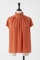 【オーヴィル/EAUVIRE】のタックハイネックブラウス 人気、トレンドファッション・服の通販 founy(ファニー) ファッション Fashion レディースファッション Fashion for Women トップス・カットソー Cut & Sew Tops シャツ・ブラウス・オフィスカジュアル Elegant Blouses & Button-Ups ショート Short, Short Length シルク Silk, 100% Silk ジャケット Jacket, Outerwear スリーブ Sleeve, Long Sleeve / Short Sleeve ドレープ Drape, Draping Fabric ハイネック High Neck, Mock Neck エレガント 上品 Elegant 新作・新入荷 New Arrivals / New In thumbnail オレンジ|ID: prp329100004933078 ipo3291000000037026991