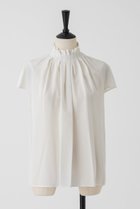 【オーヴィル/EAUVIRE】のタックハイネックブラウス 人気、トレンドファッション・服の通販 founy(ファニー) ファッション Fashion レディースファッション Fashion for Women トップス・カットソー Cut & Sew Tops シャツ・ブラウス・オフィスカジュアル Elegant Blouses & Button-Ups ショート Short, Short Length シルク Silk, 100% Silk ジャケット Jacket, Outerwear スリーブ Sleeve, Long Sleeve / Short Sleeve ドレープ Drape, Draping Fabric ハイネック High Neck, Mock Neck エレガント 上品 Elegant 新作・新入荷 New Arrivals / New In thumbnail ホワイト|ID: prp329100004933078 ipo3291000000037026993