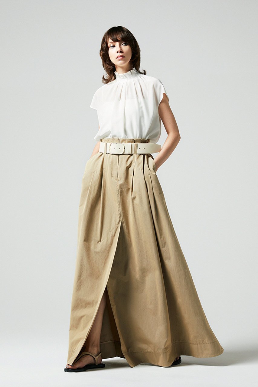 【オーヴィル/EAUVIRE】のタックハイネックブラウス 人気、トレンドファッション・服の通販 founy(ファニー) 　ファッション　Fashion　レディースファッション　Fashion for Women　トップス・カットソー　Cut & Sew Tops　シャツ・ブラウス・オフィスカジュアル　Elegant Blouses & Button-Ups　ショート　Short, Short Length　シルク　Silk, 100% Silk　ジャケット　Jacket, Outerwear　スリーブ　Sleeve, Long Sleeve / Short Sleeve　ドレープ　Drape, Draping Fabric　ハイネック　High Neck, Mock Neck　エレガント 上品　Elegant　新作・新入荷　New Arrivals / New In　other-8|ID: prp329100004933078 ipo3291000000037027001