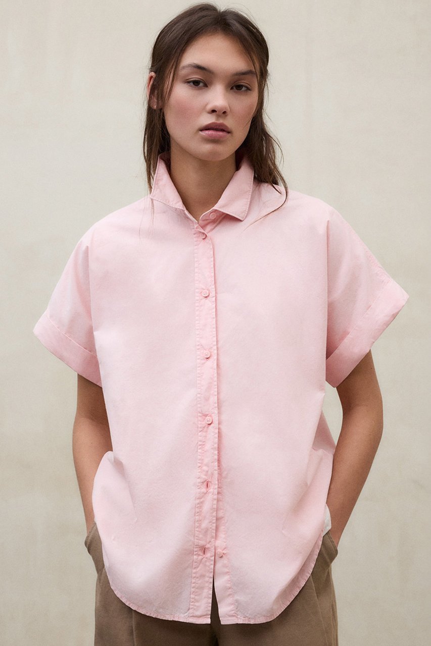 【エコアルフ/ECOALF】のISABEL シャツ / ISABEL SHIRT WOMAN インテリア・キッズ・メンズ・レディースファッション・服の通販 founy(ファニー) 　ファッション　Fashion　レディースファッション　Fashion for Women　トップス・カットソー　Cut & Sew Tops　シャツ・ブラウス・オフィスカジュアル　Elegant Blouses & Button-Ups　コレクション　Collection, Seasonal Line　ショート　Short, Short Length　スリーブ　Sleeve, Long Sleeve / Short Sleeve　ヴィンテージ　Vintage Style　半袖　Short Sleeve, Half Sleeve　新作・新入荷　New Arrivals / New In　ピンク|ID: prp329100004933081 ipo3291000000037027007