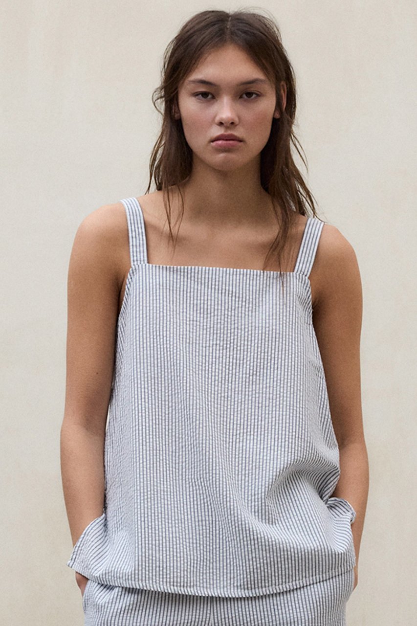 【エコアルフ/ECOALF】のARIA シャツ / ARIA SHIRT WOMAN インテリア・キッズ・メンズ・レディースファッション・服の通販 founy(ファニー) 　ファッション　Fashion　レディースファッション　Fashion for Women　トップス・カットソー　Cut & Sew Tops　キャミソール&ノースリーブ　Camisoles & Sleeveless Tops　シャツ・ブラウス・オフィスカジュアル　Elegant Blouses & Button-Ups　おすすめ　Recommended / Our Picks　オーガニック　Organic Cotton　キャミソール　Camisole, Spaghetti Strap Top　スクエア　Square, Square Shape　セットアップ　Set-Up, Coordinated Outfit　デコルテ　Décolleté, Neckline　ノースリーブ　Sleeveless, No-Sleeve　フィット　Fit, Slim Fit　リラックス　Relax, Relaxed Fit　レギュラー　Regular, Standard Fit　エレガント 上品　Elegant　新作・新入荷　New Arrivals / New In　ライトブルー|ID: prp329100004933082 ipo3291000000037027018